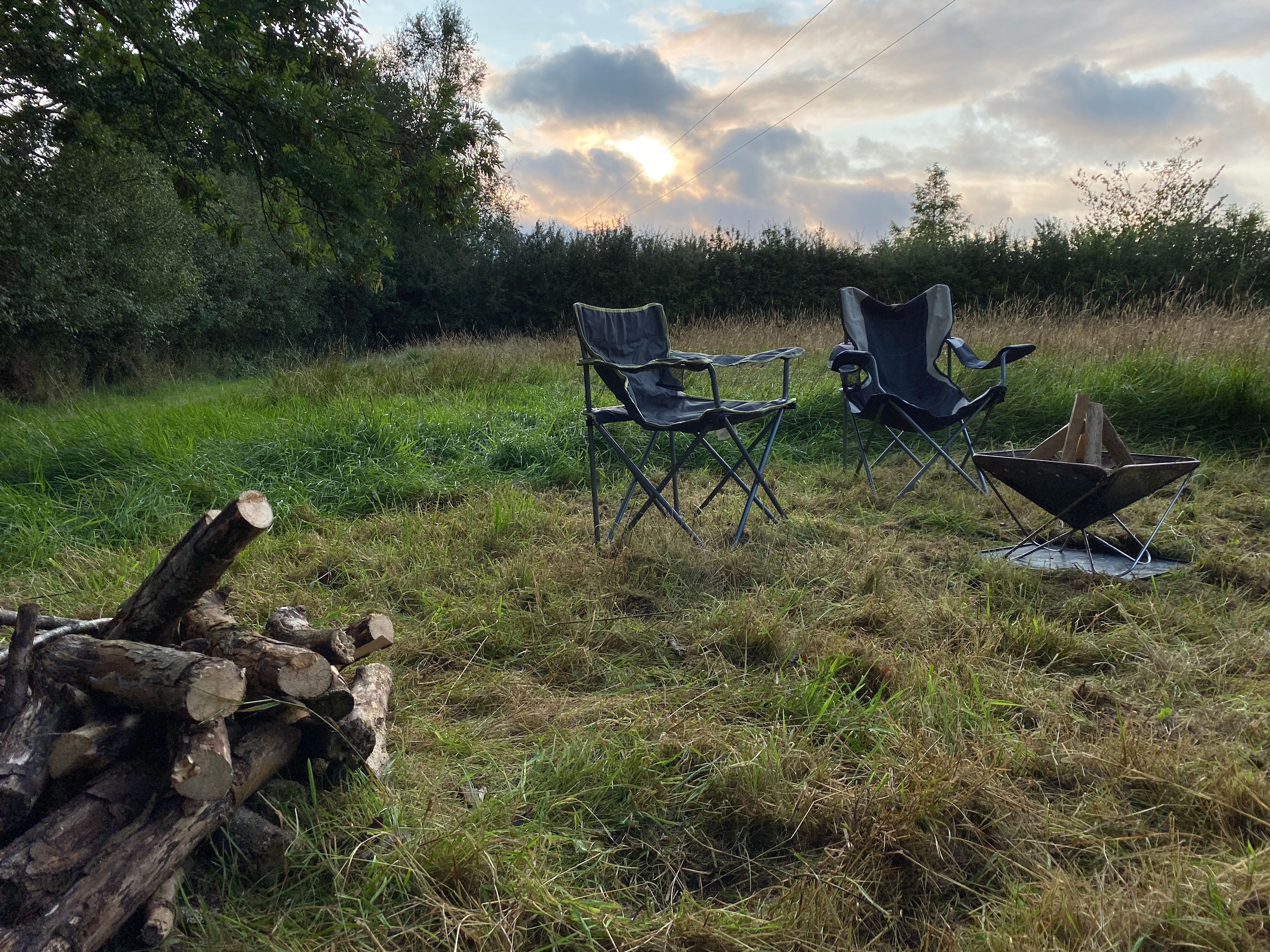 Camp fire at sunset - Prime Farm