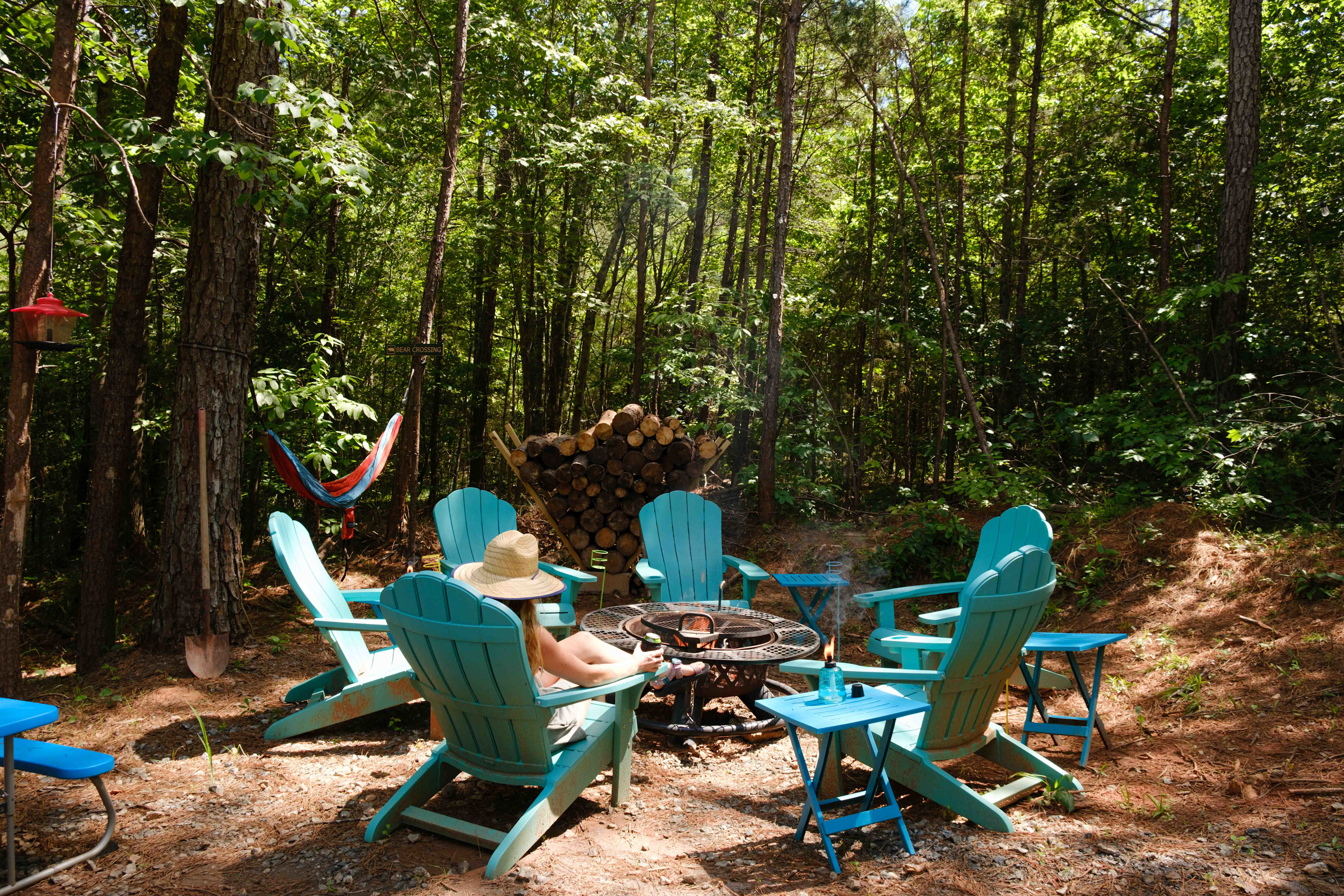 hanging out by the firepit