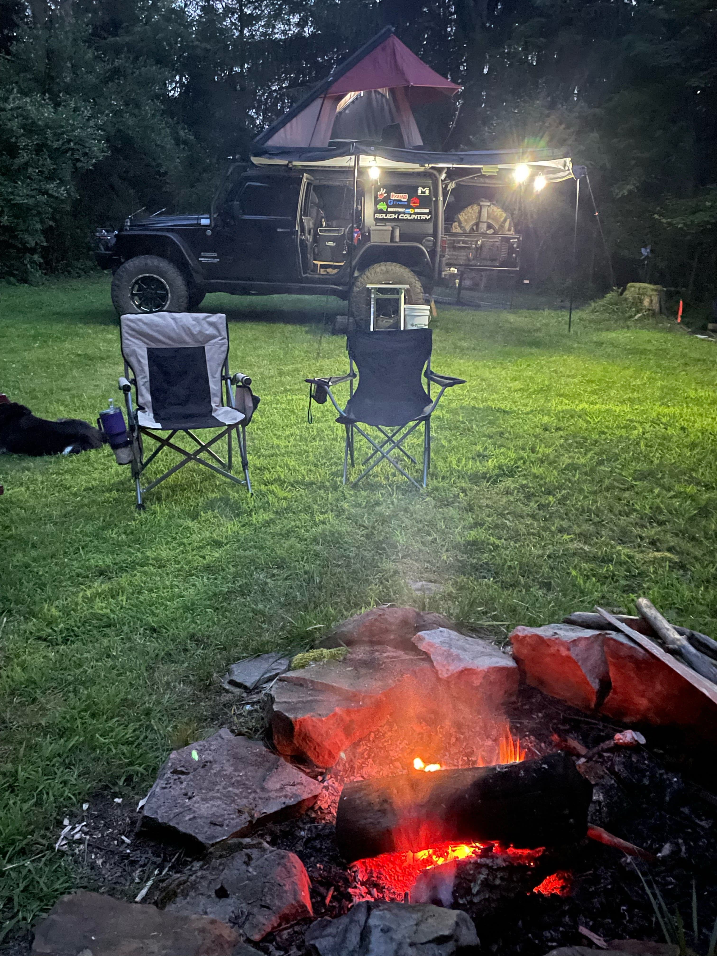 Nice flat camp area. 