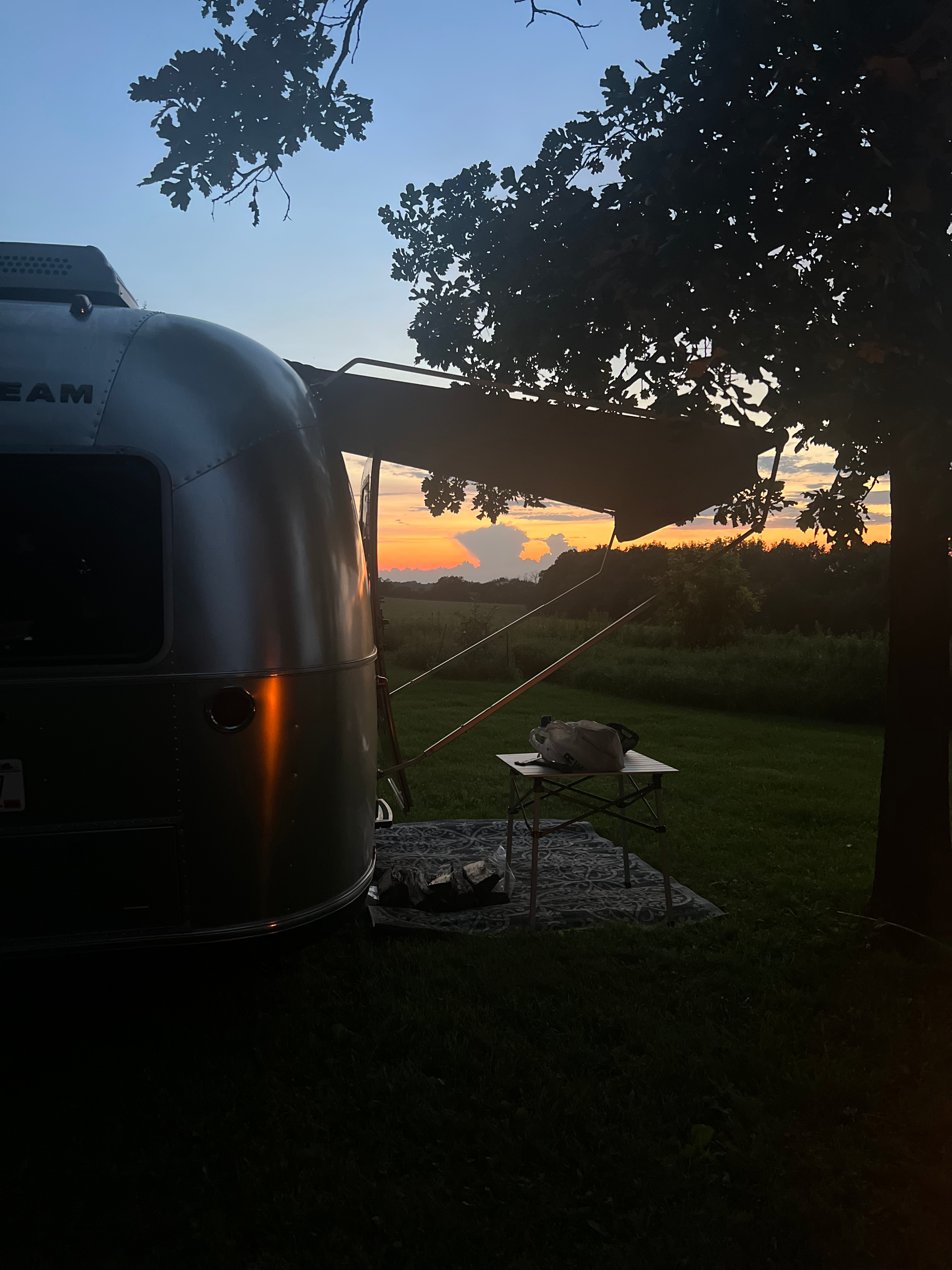 Ginny the Airstream at Sunset