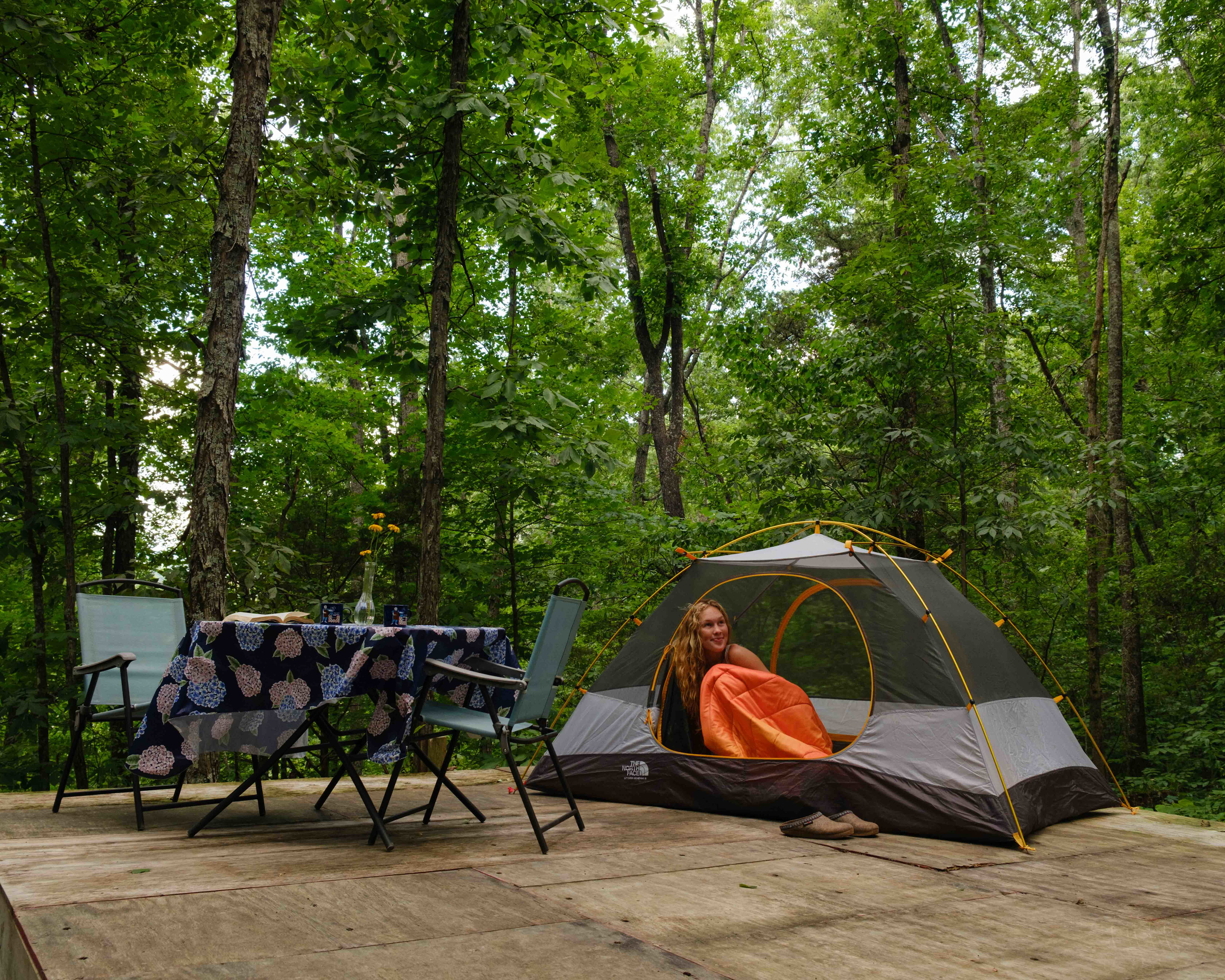 wood platform for a perfectly level night of sleep!