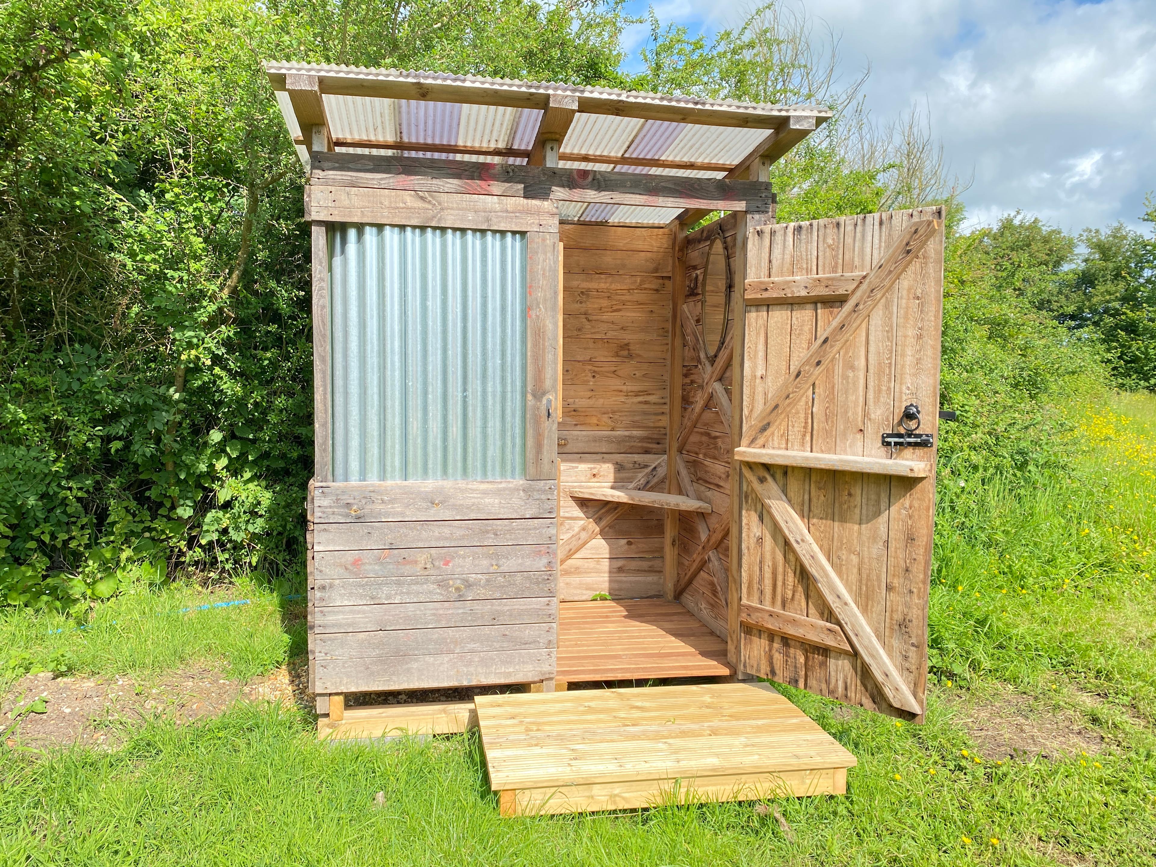 The shower hut