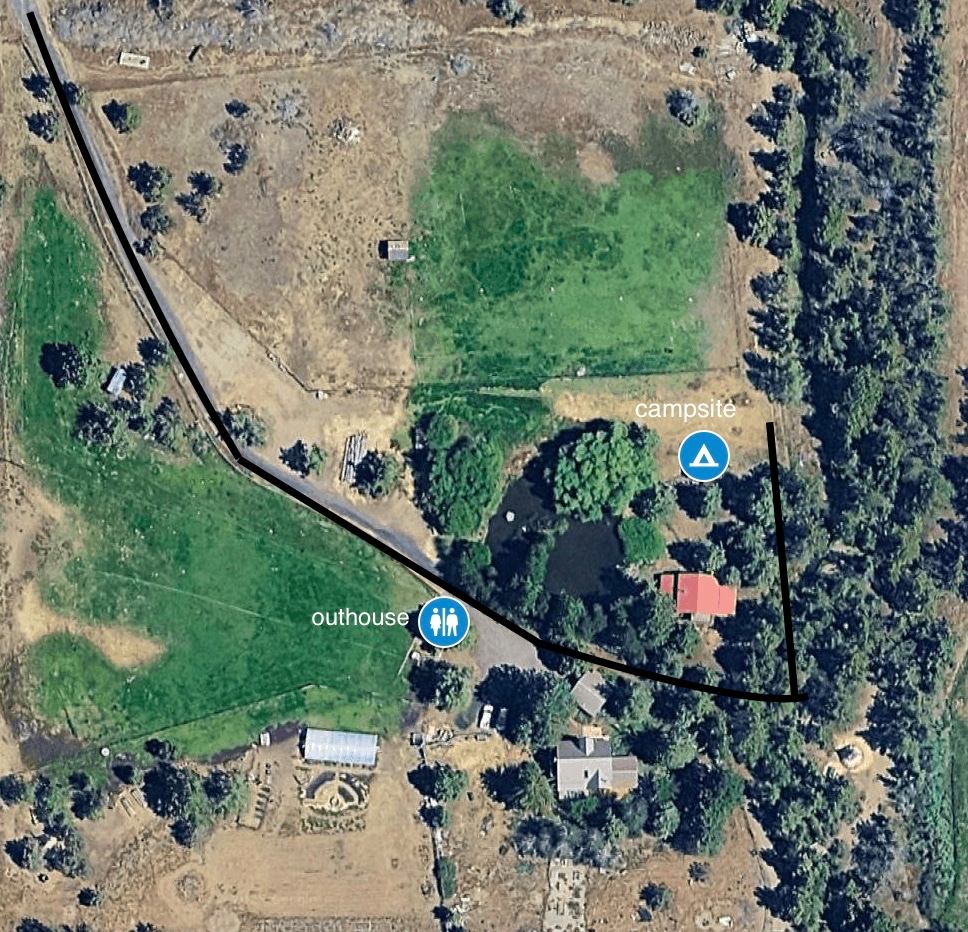 Aerial view of the property.
