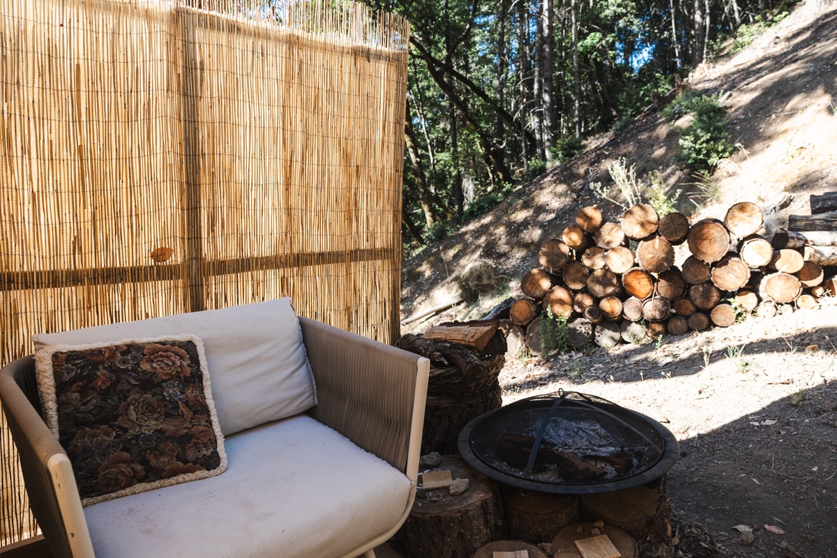 Porch at Golden Bowl yurt