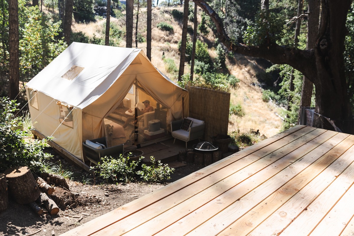 Porch & Golden Bowl yurt