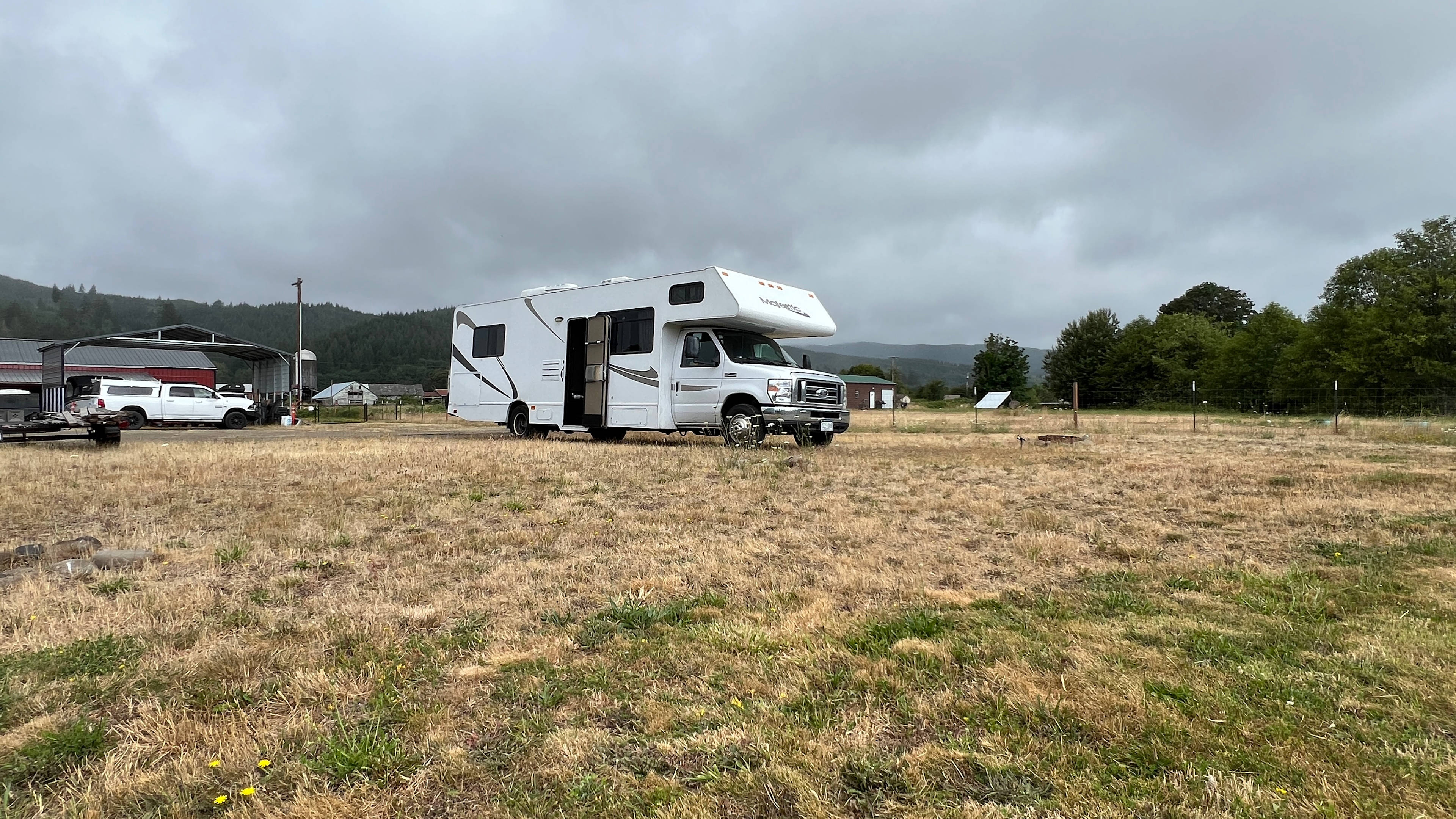 From the field back towards my RV and the house.
