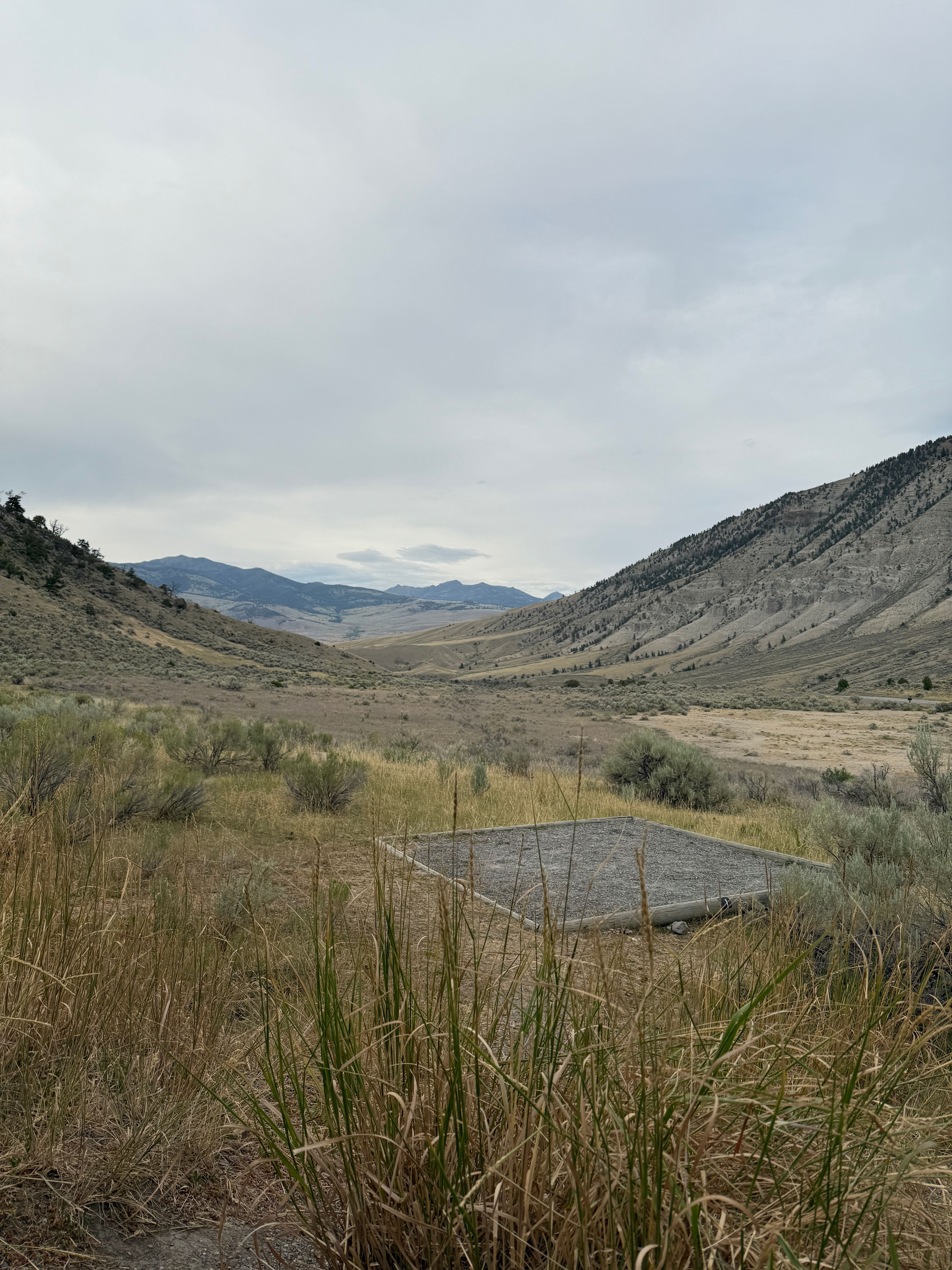 Tent pad and view from site #35