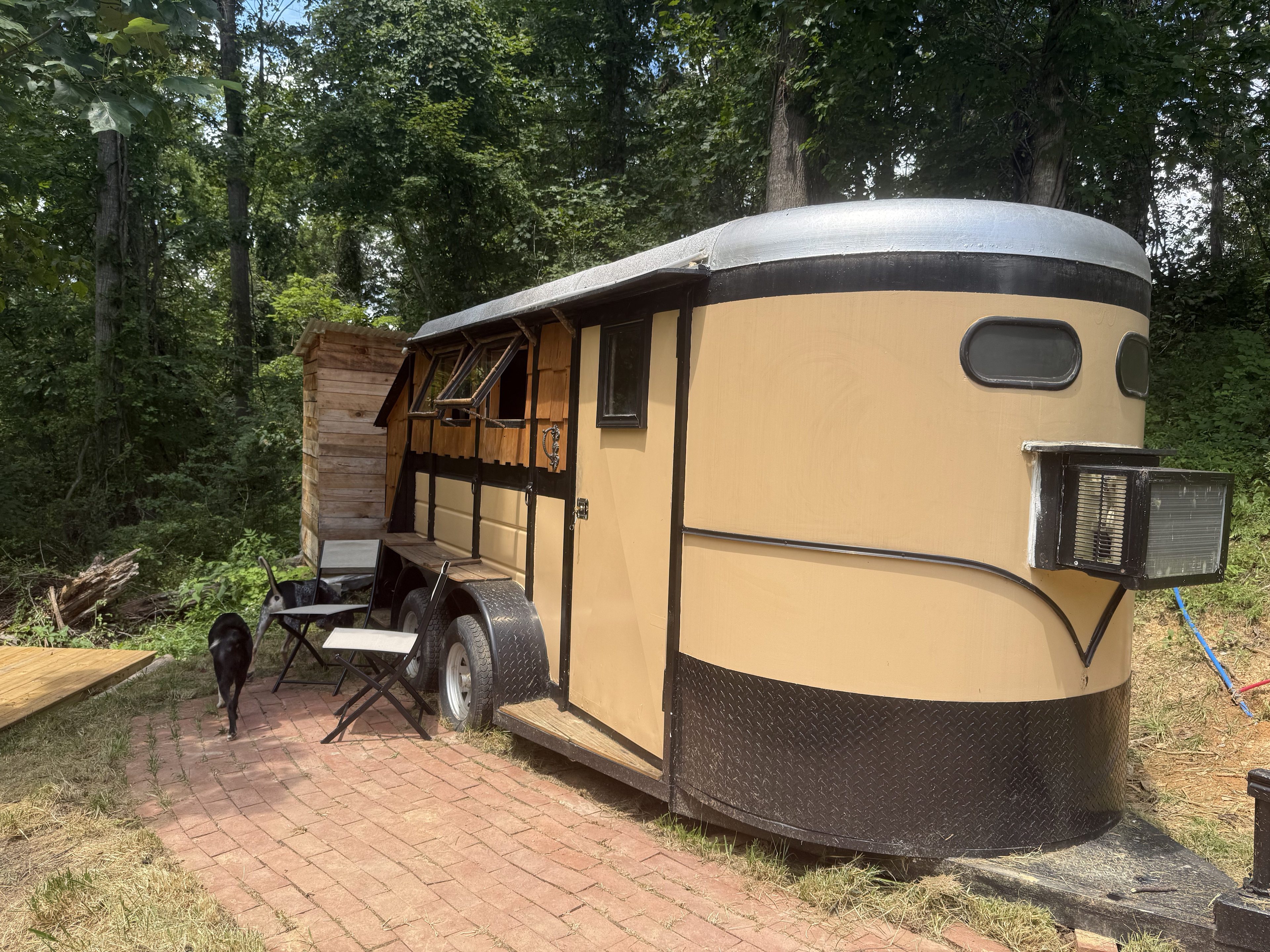 Horse trailer.