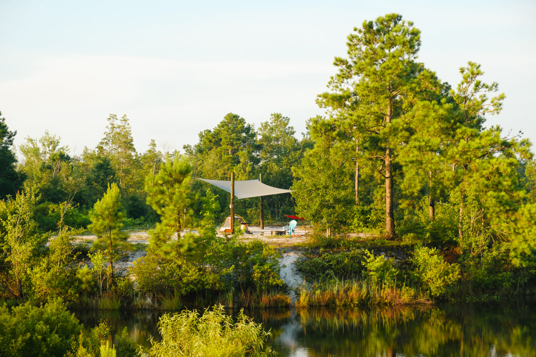 campsite is right by the water