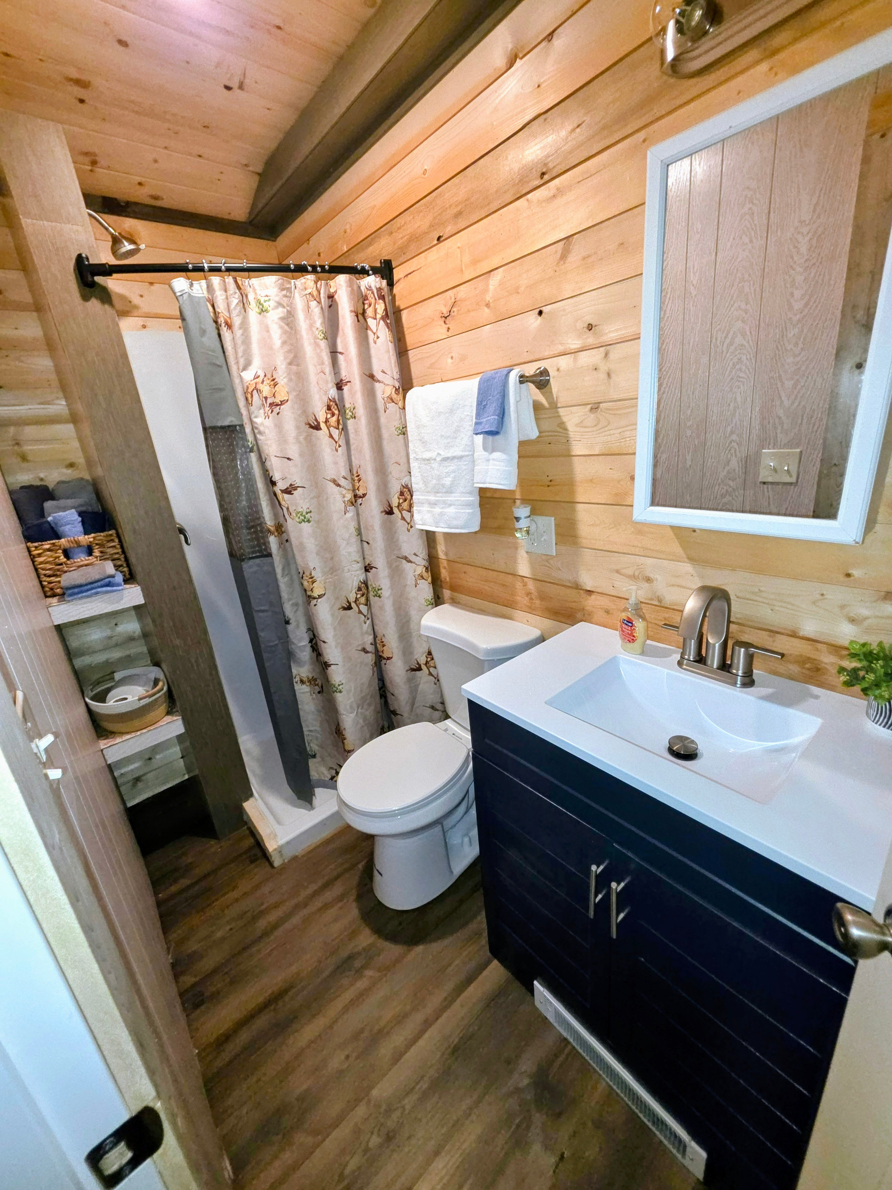 Bathroom of the off-line cabin