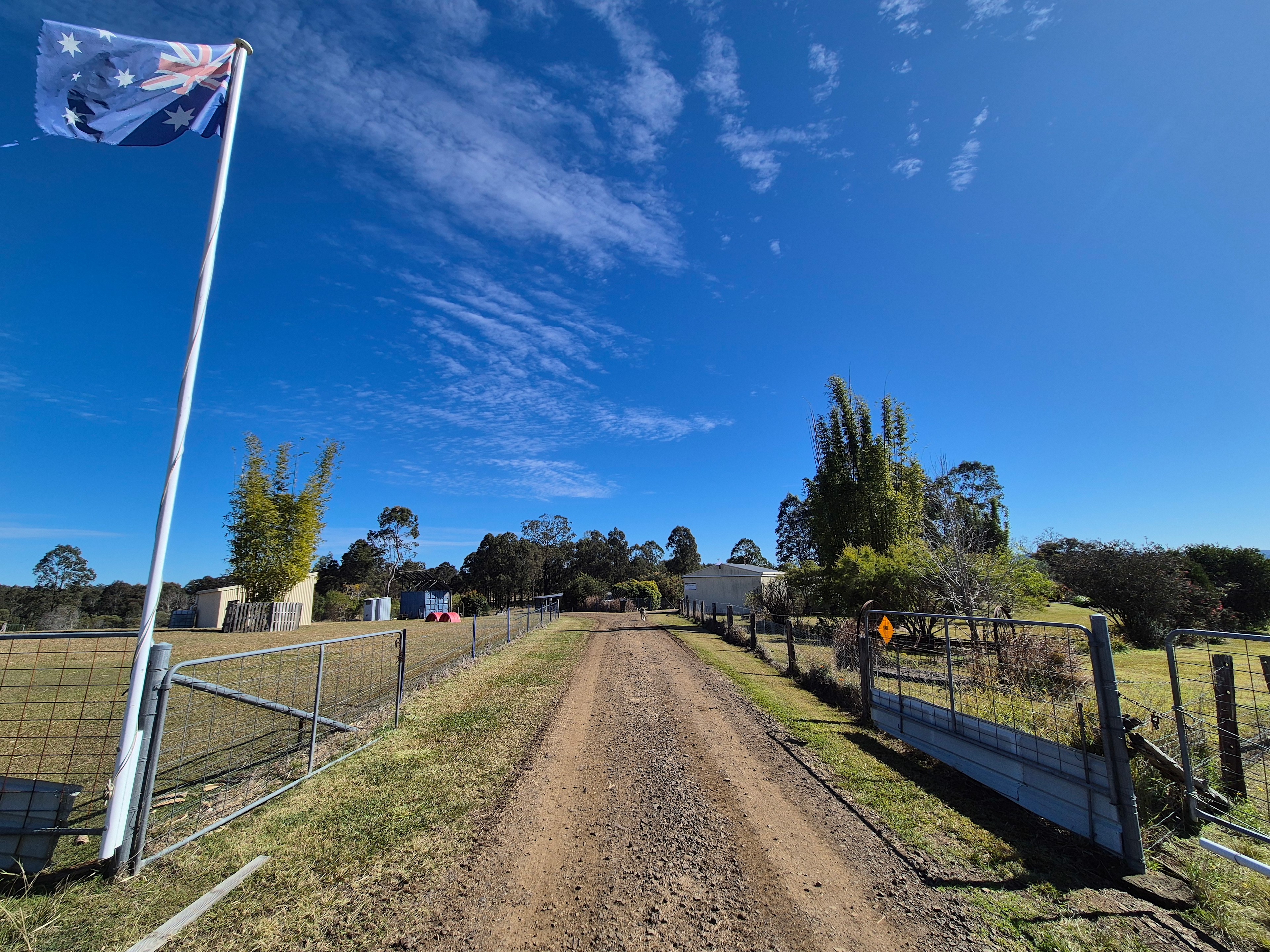 Driveway entry to main camp grounds 