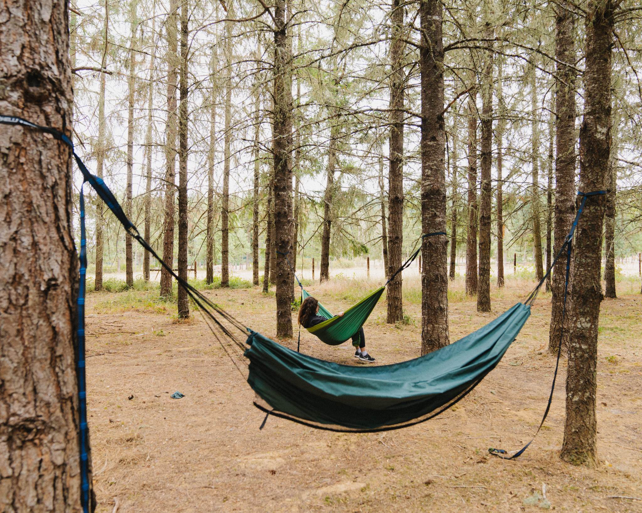 One of a few hammocks on site 