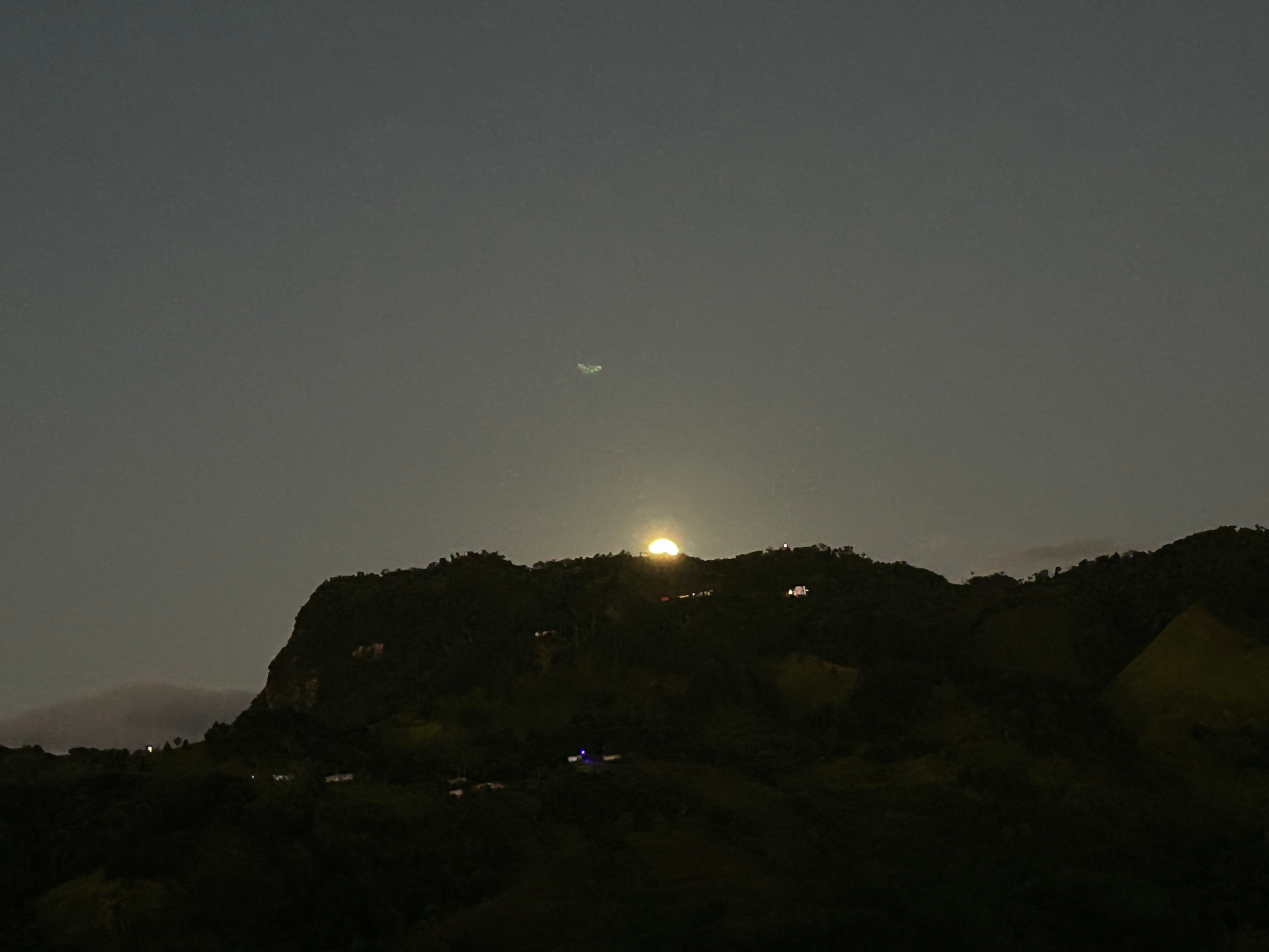 Moonset around 5:40 am Saturday morning.