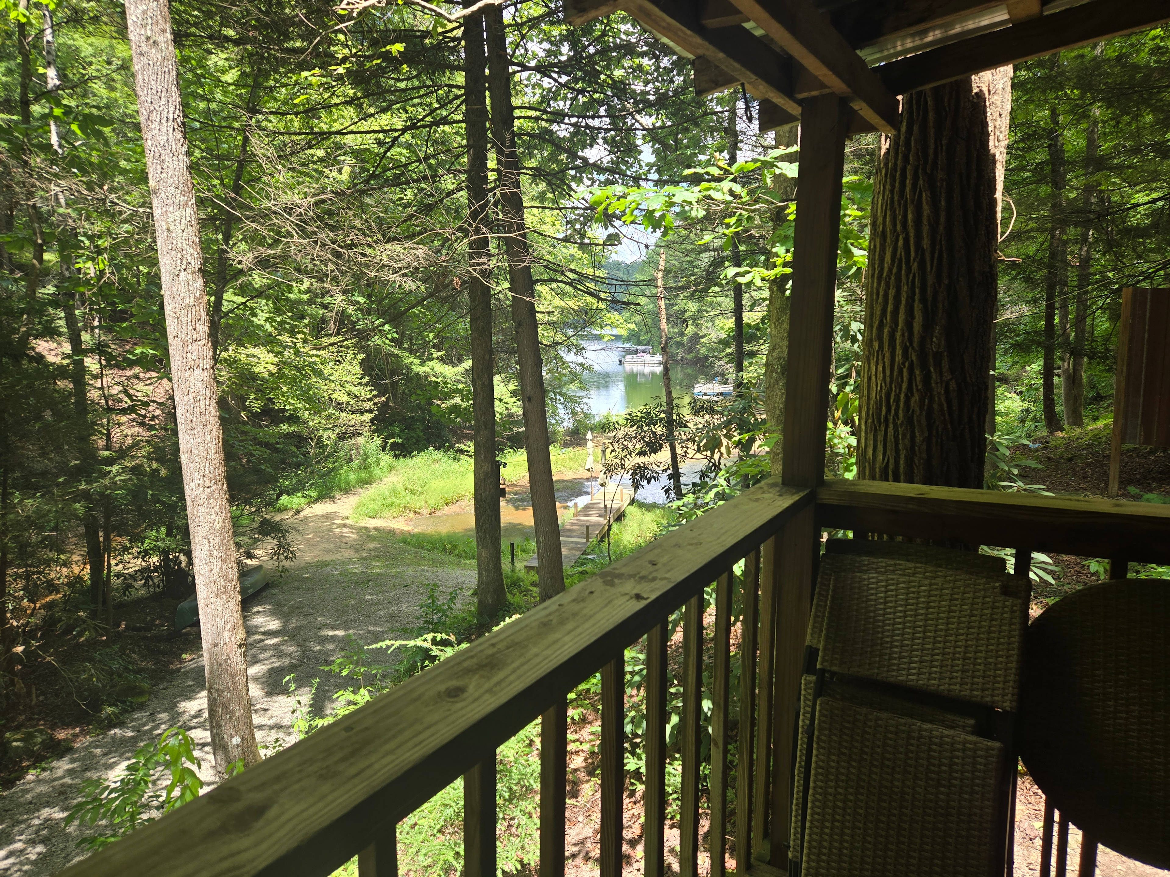 Deck lake view.