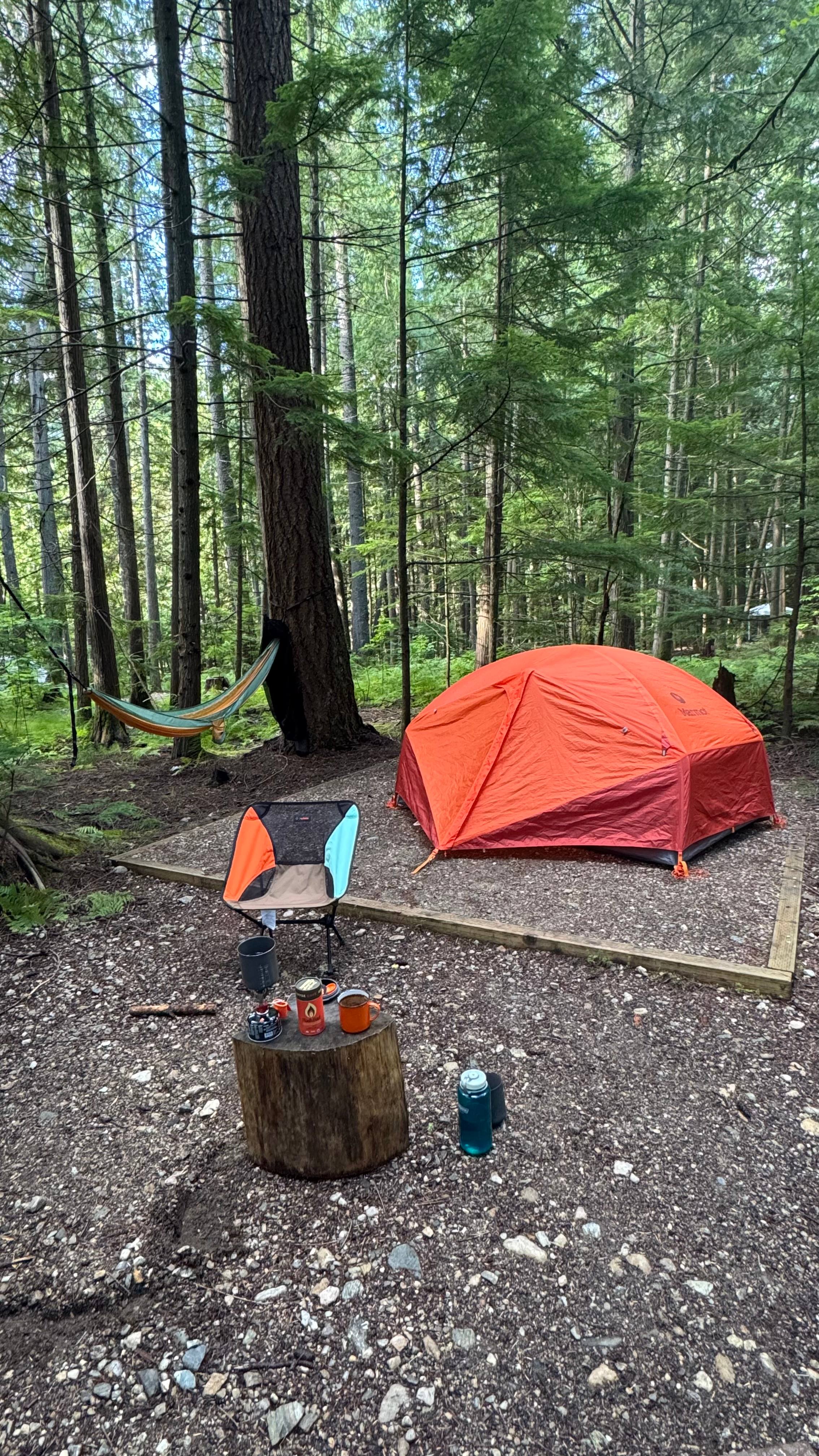 Walk in tent site 