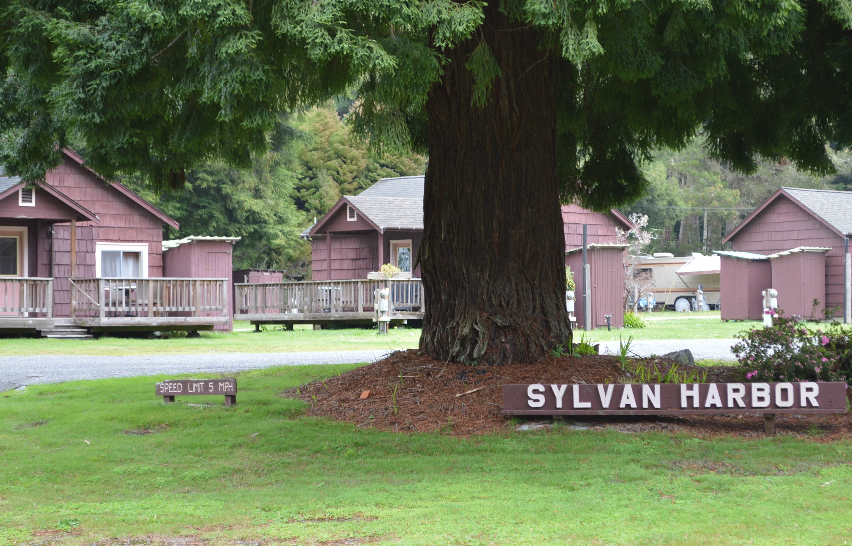 Entrance to Sylvan Harbor RV Camp & Cabins