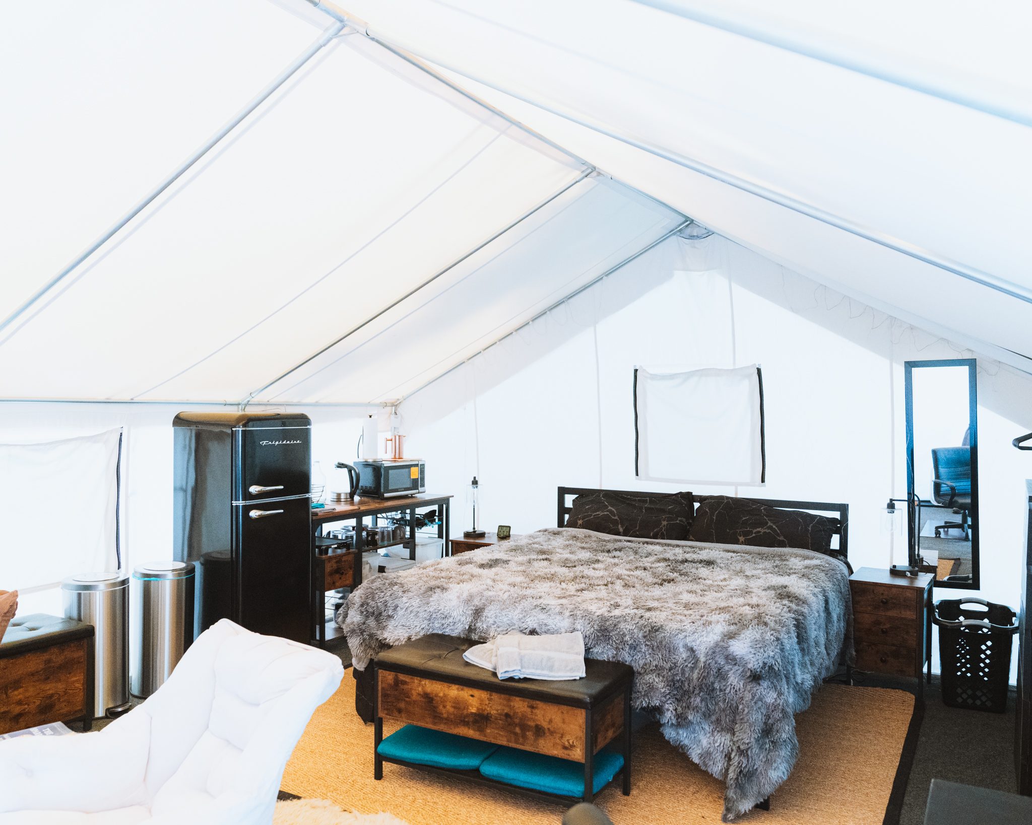 Spacious bed 
