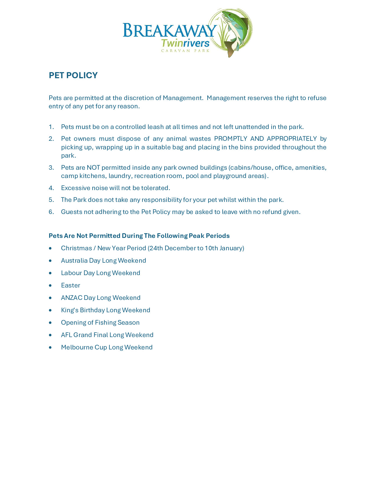 Breakaway Twin Rivers Caravan Park