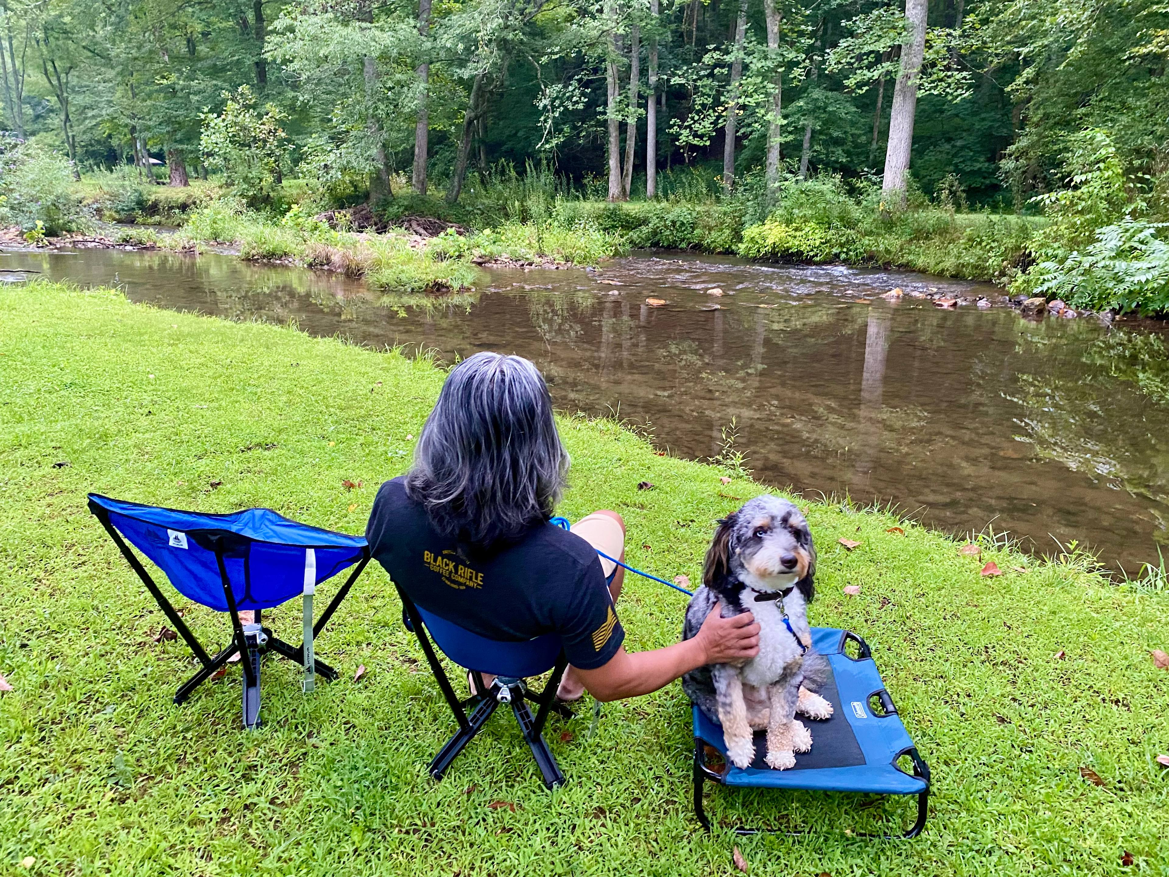 Enjoying by the creekside