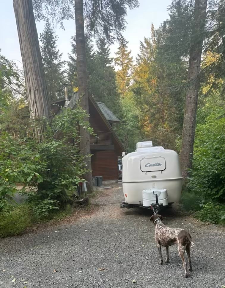Looking towards the host’s house.