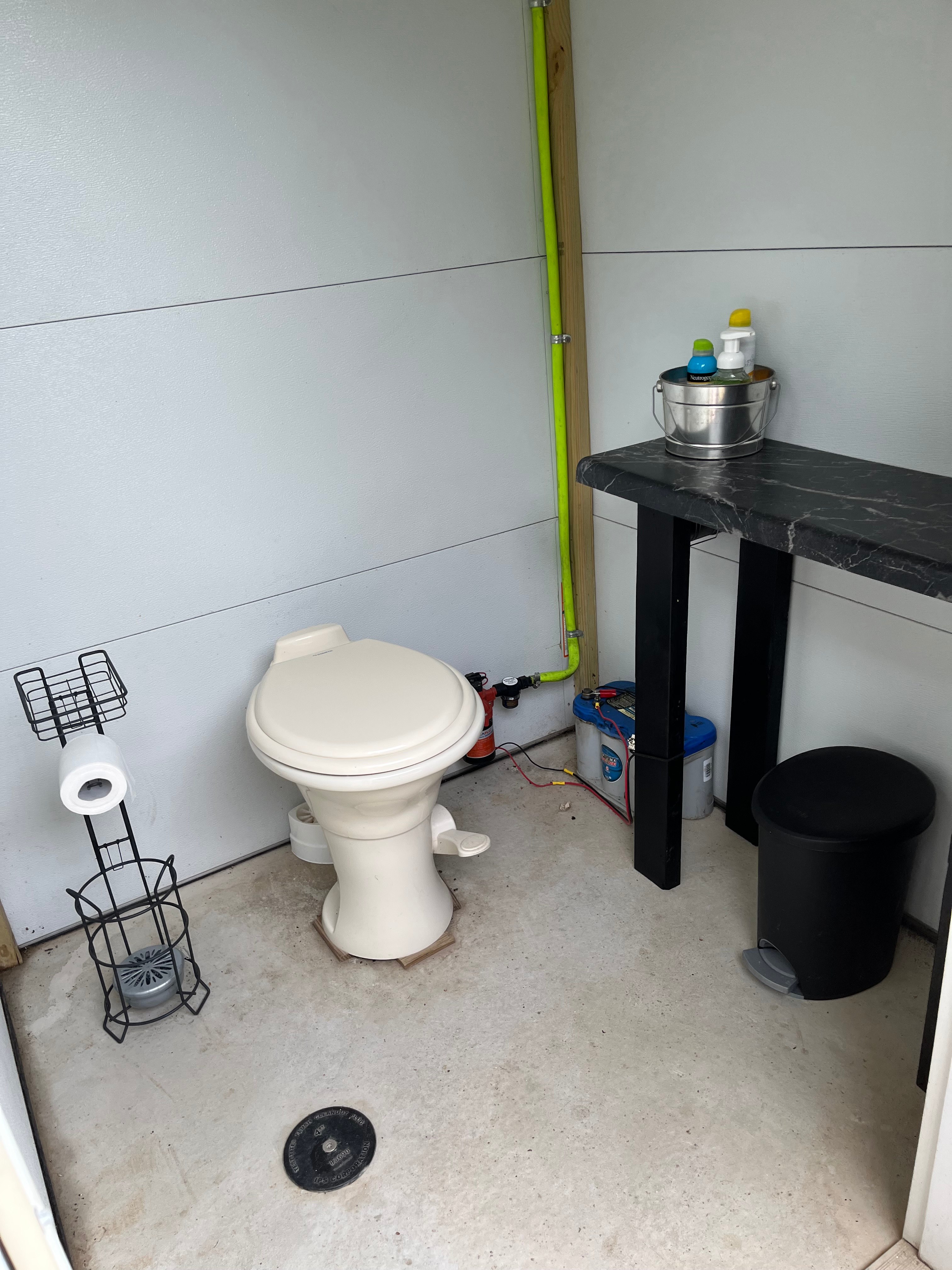 Inside view of the Outhouse facility.