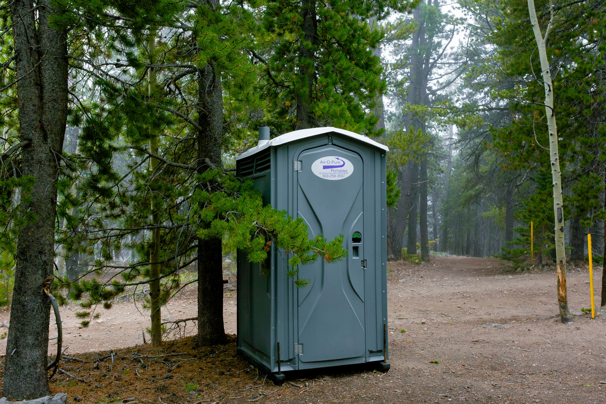 Porta Potty where you park your car