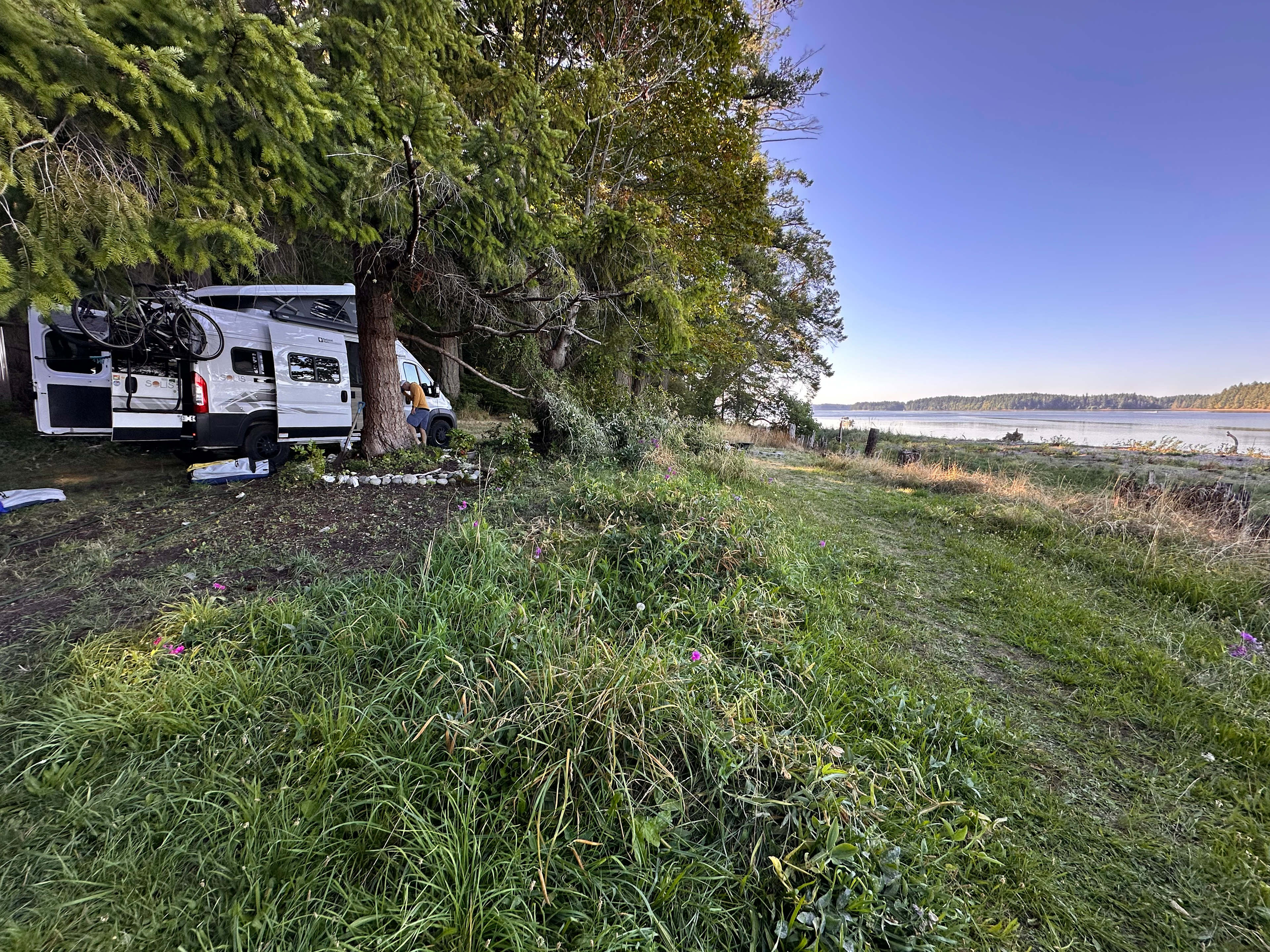 Plenty of room to park in the shade or the sun