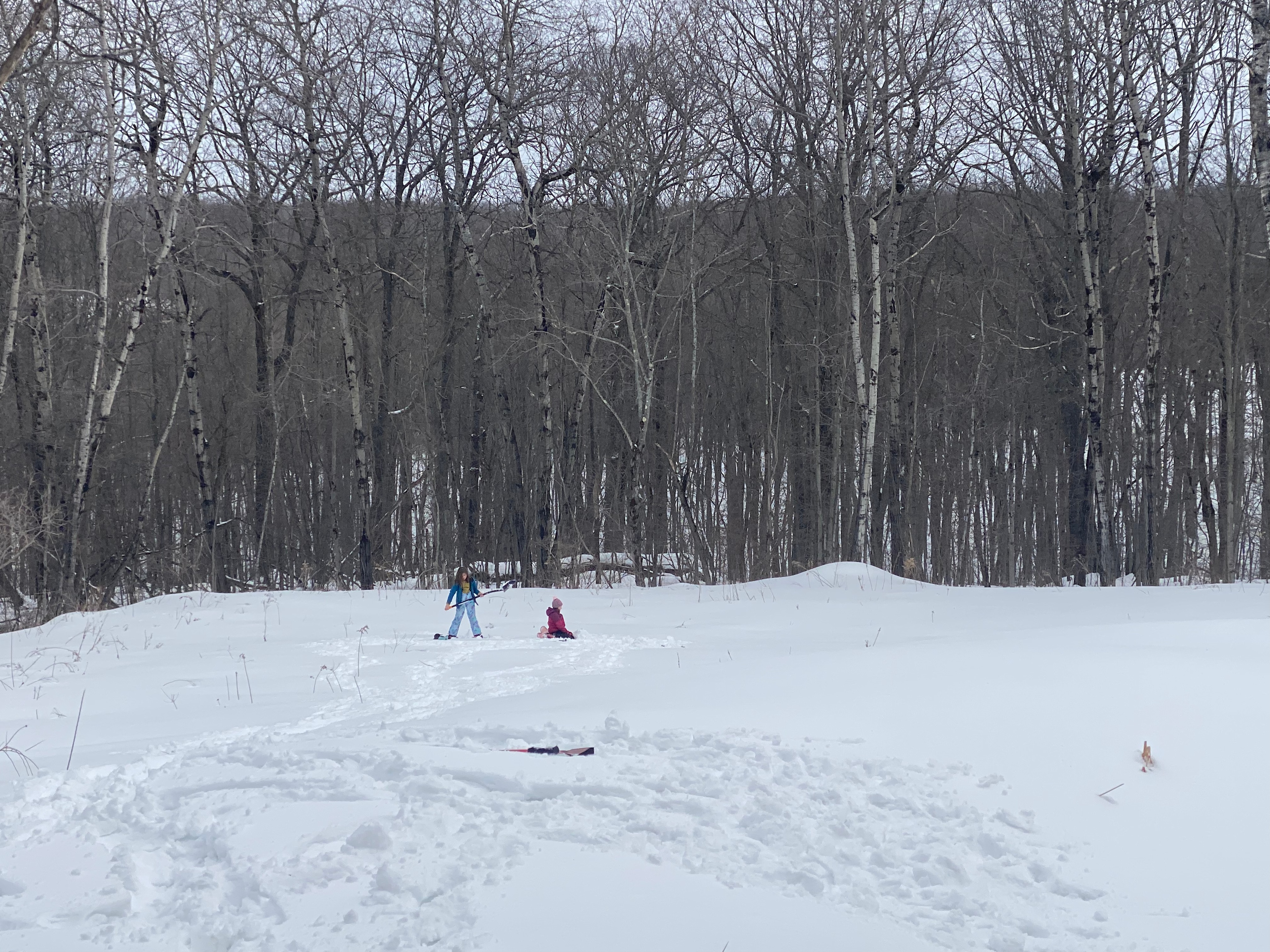 Perfect for snow forts and the seasonal road is a sledder's dream. 