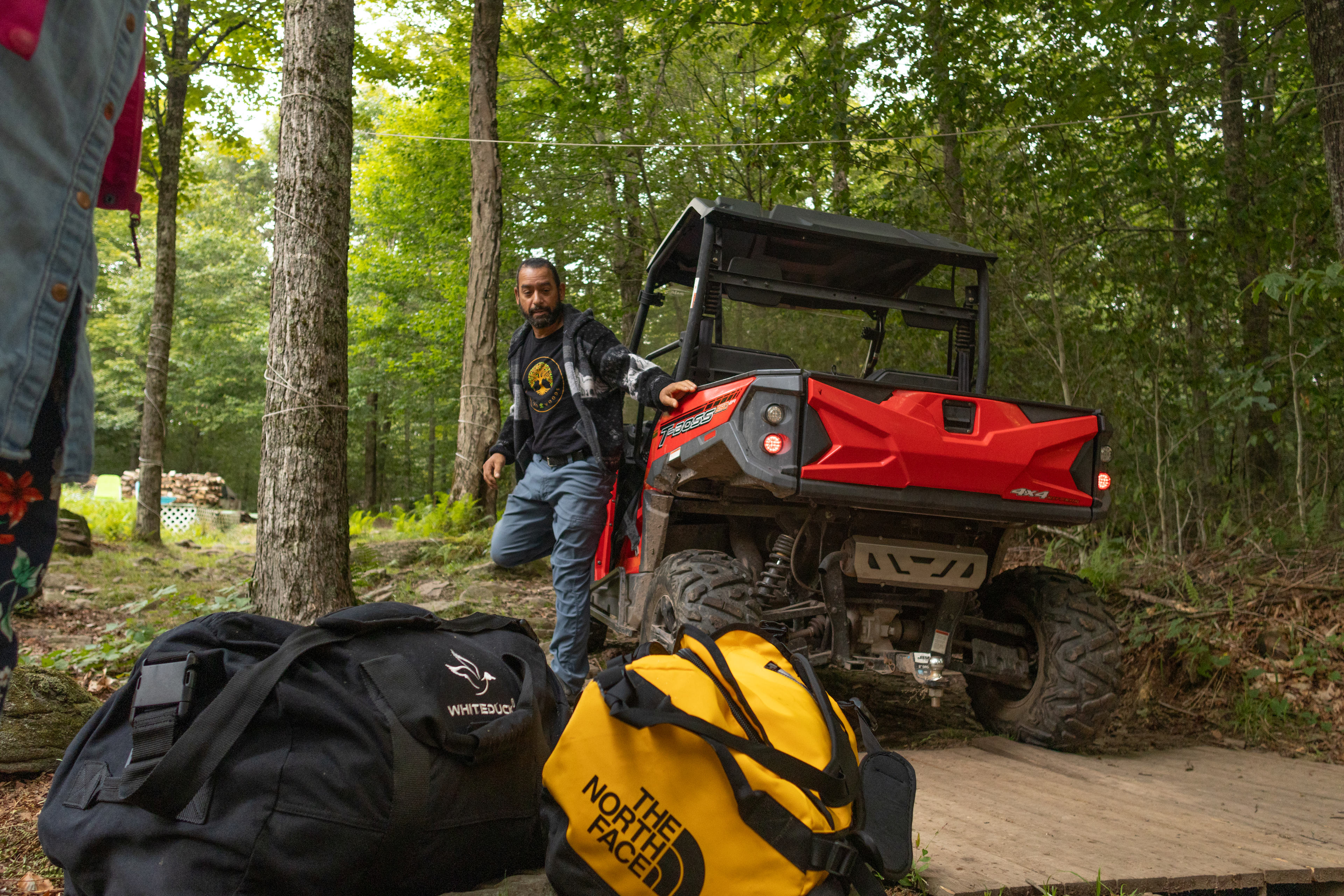 For a small fee, Jesse brings down the 4x4 to take us back up to our car