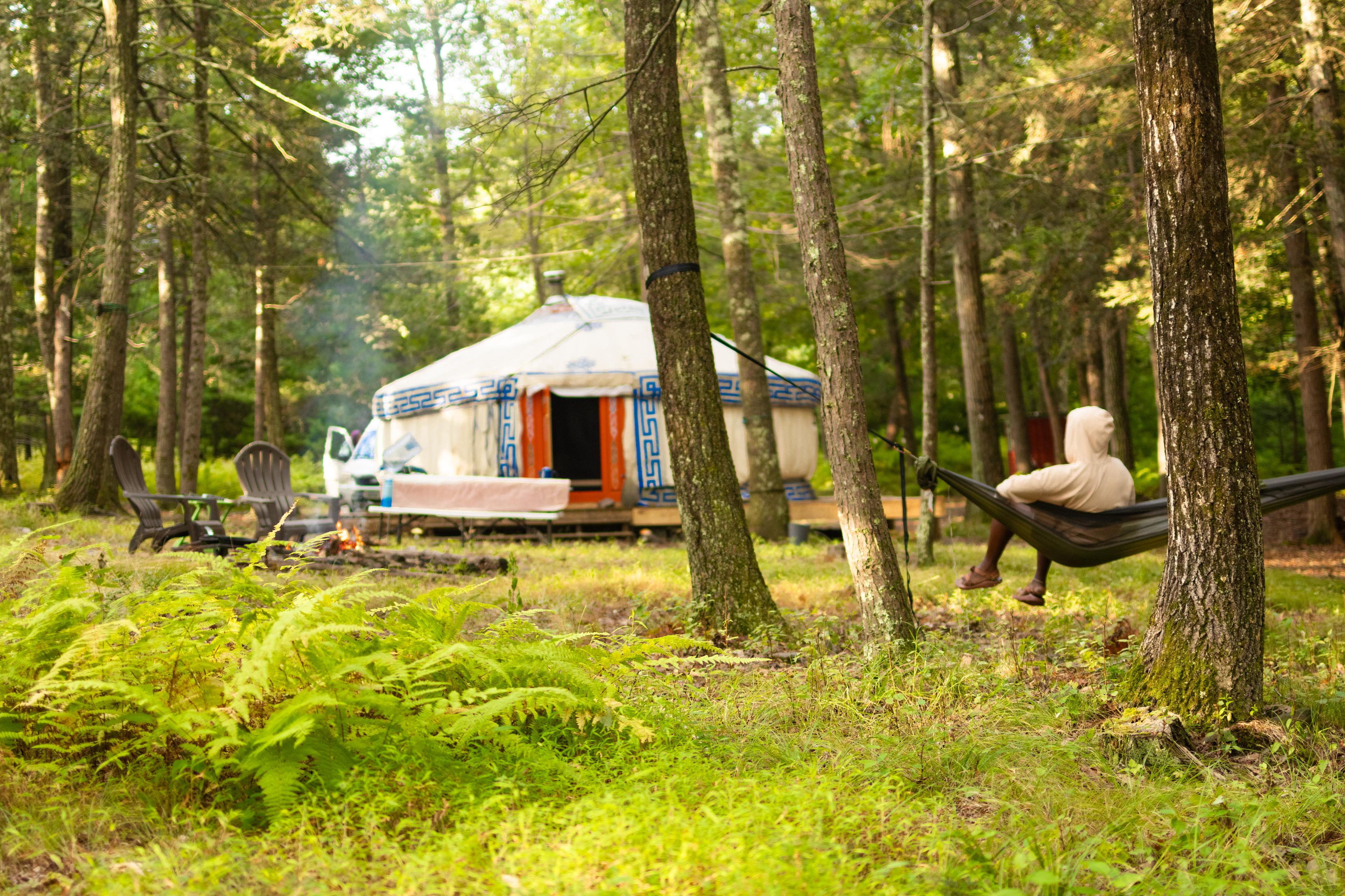 A calm morning at camp