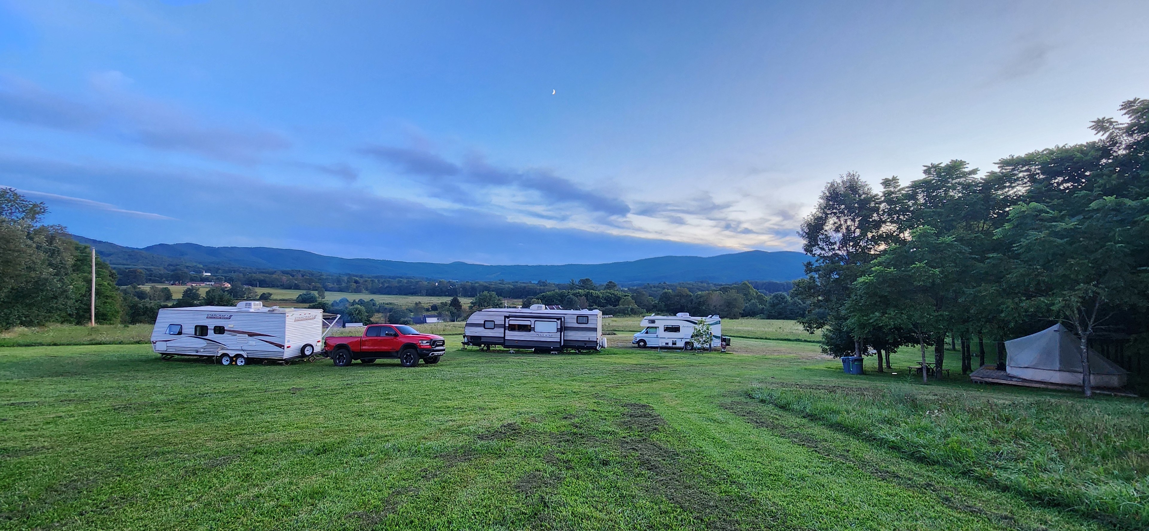 View from above camp