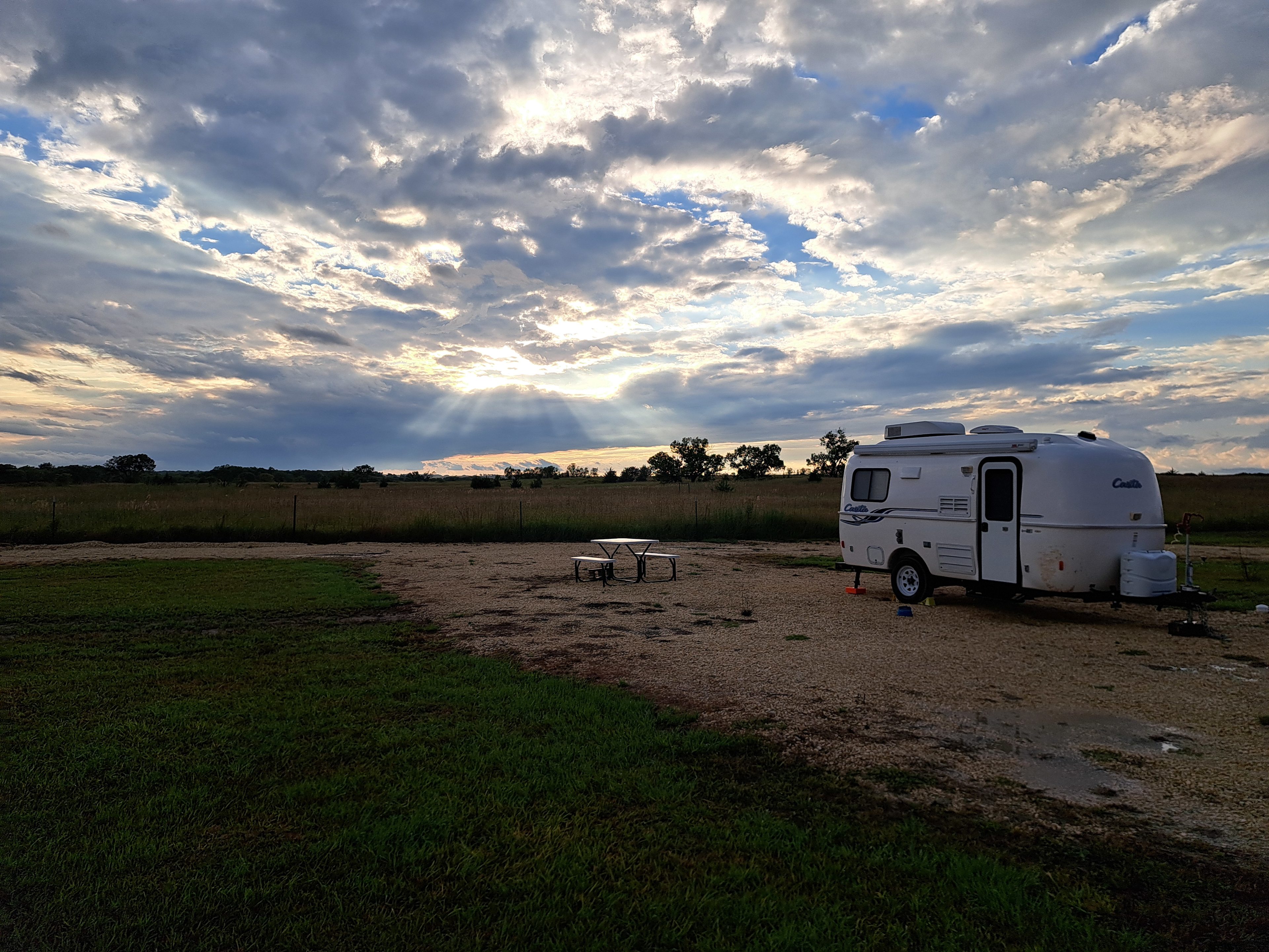 Great views of Kansas from campsite