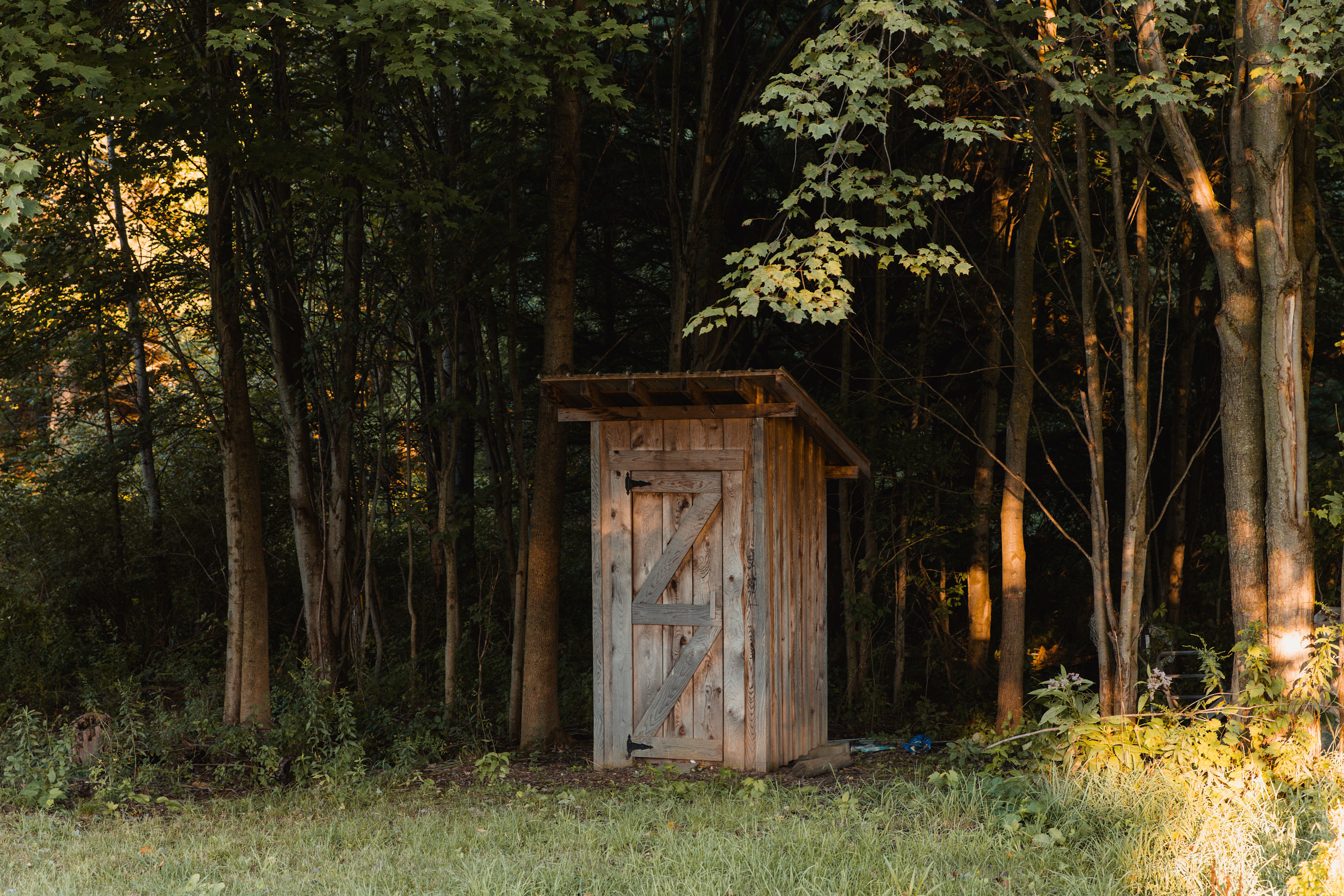 The outhouse near the sheep barn