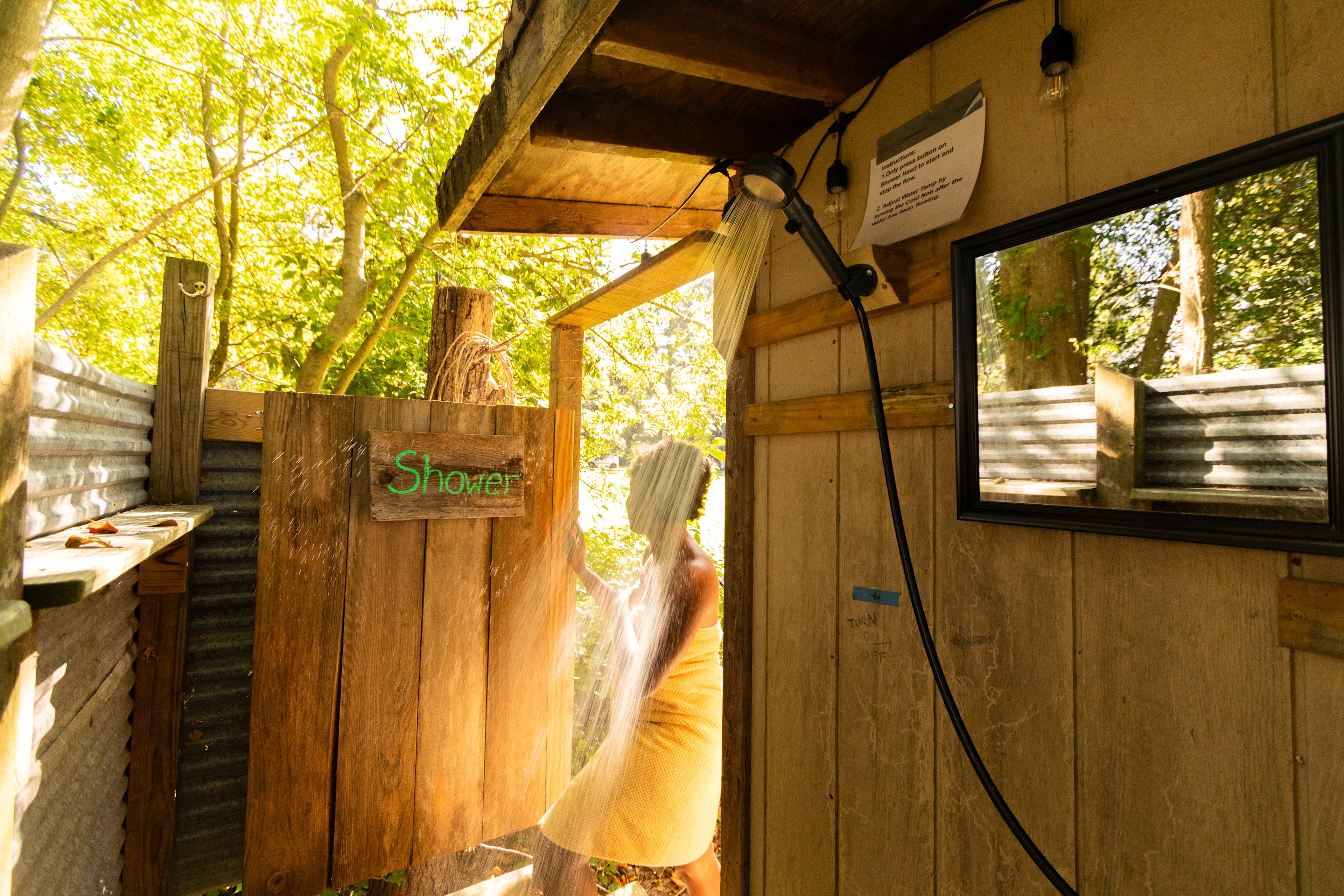 Headed for a quick hot shower