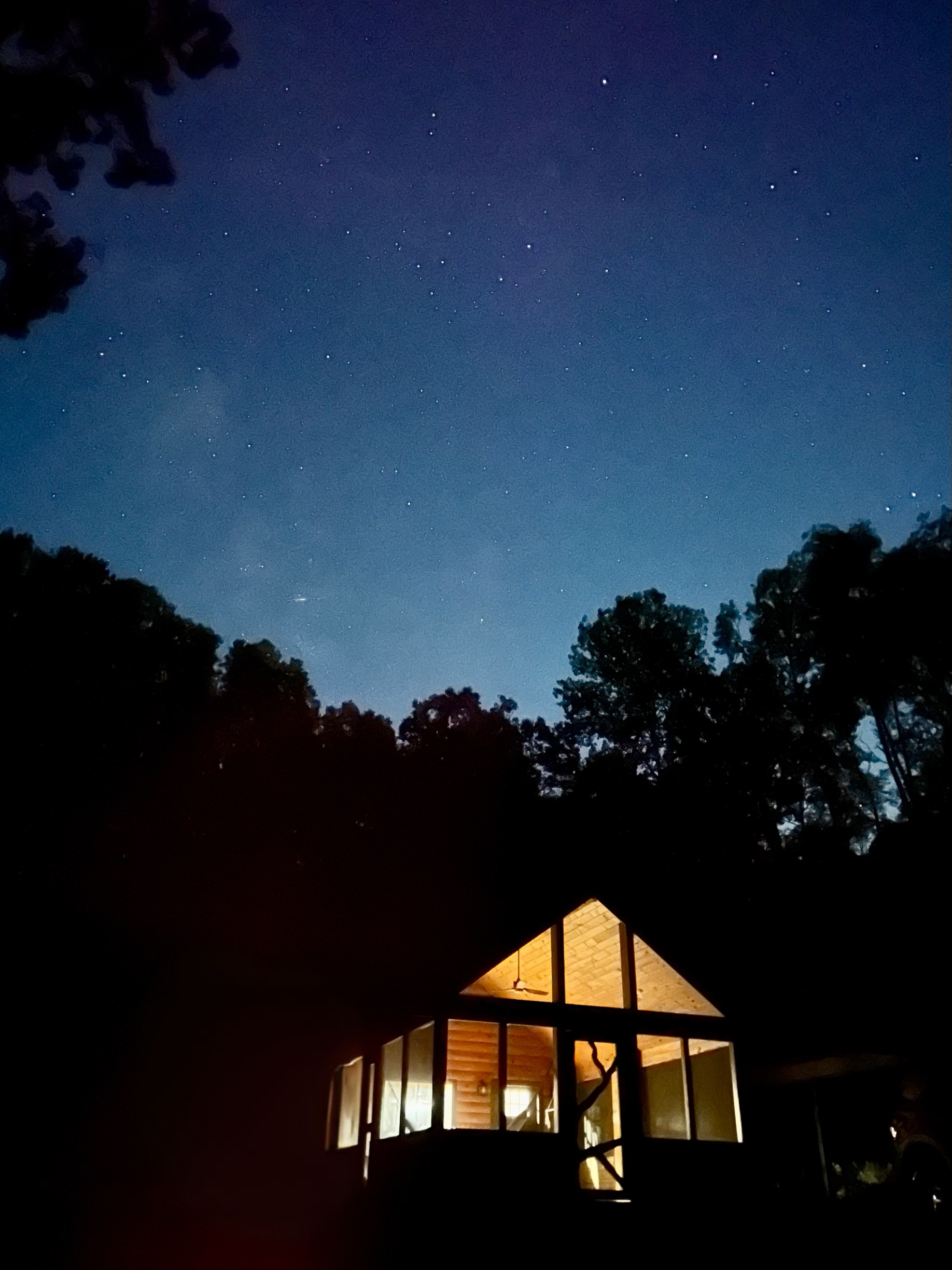 Cabin in the woods.