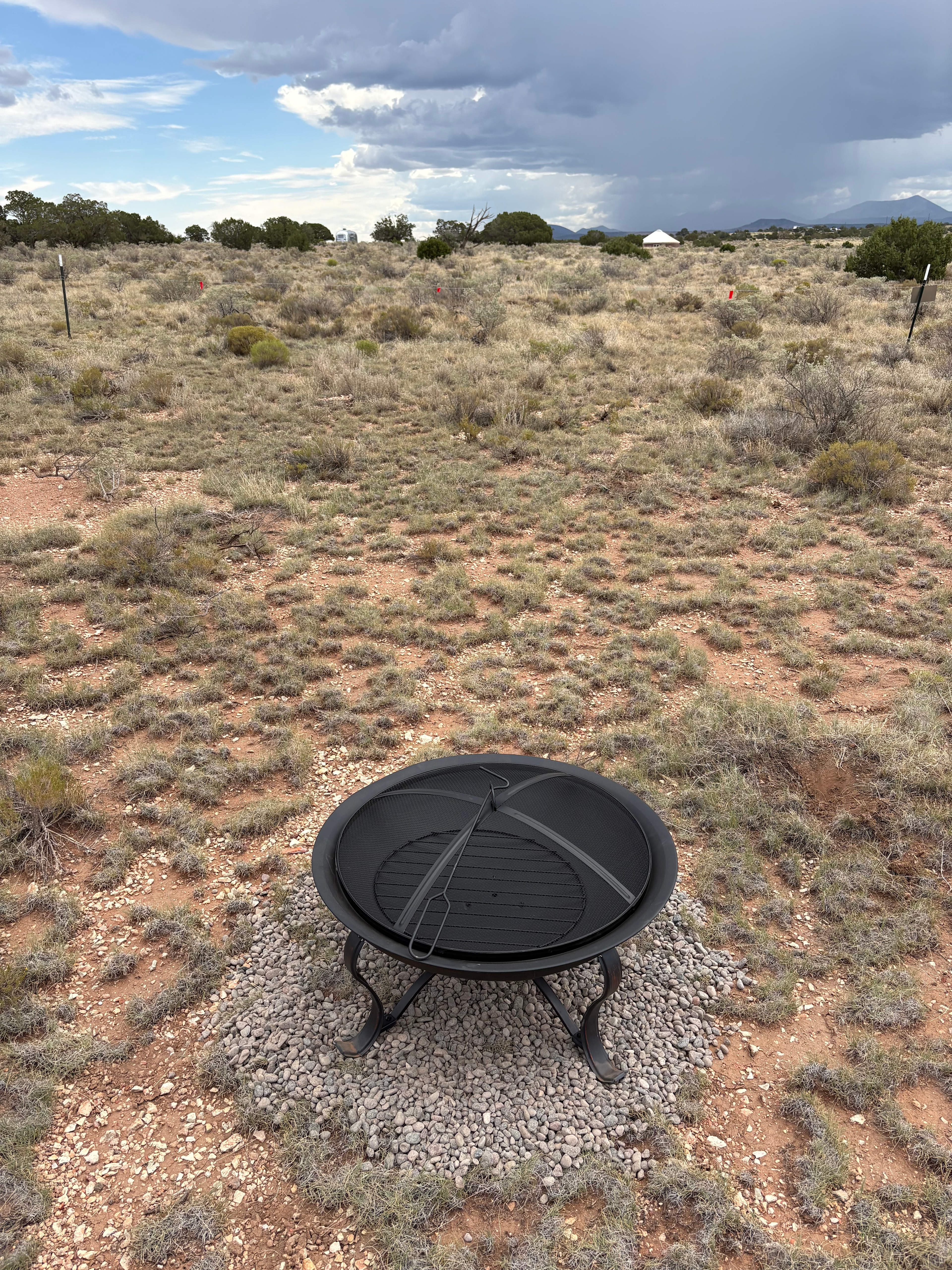 Fire pit area with room for tents or RVs but no hook ups