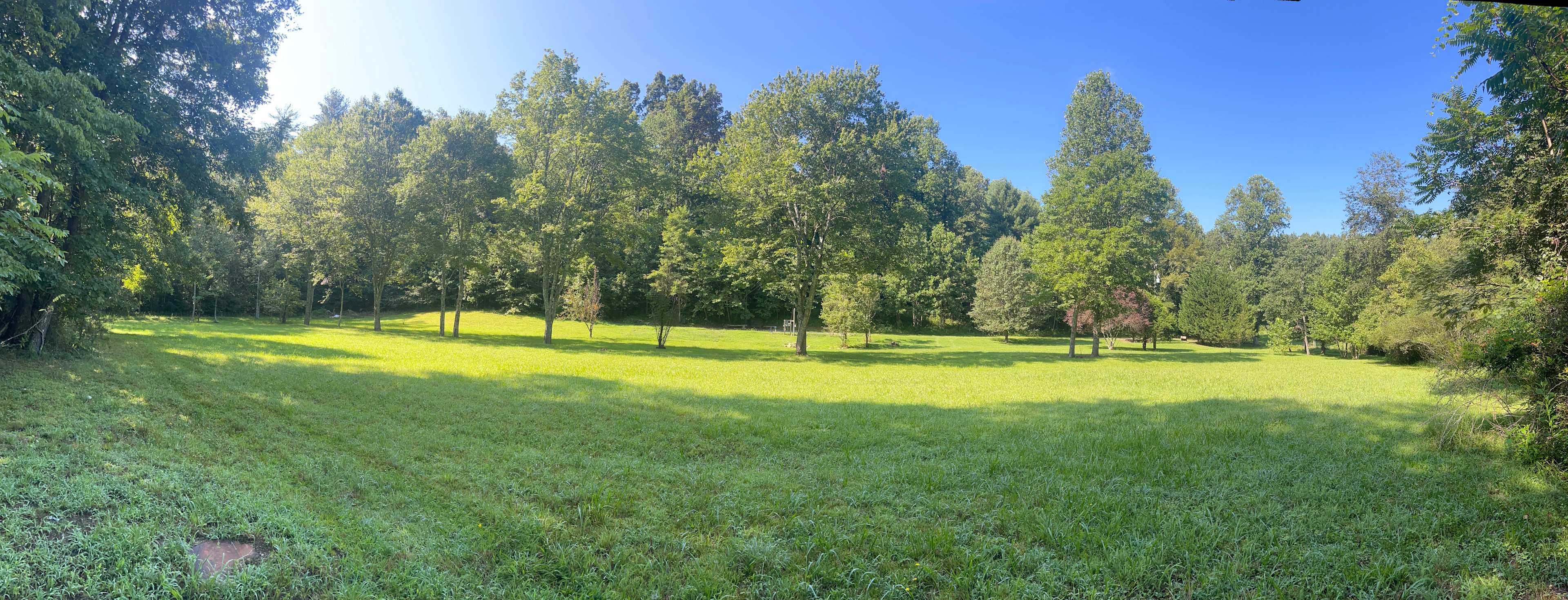 panoramic view standing near stream