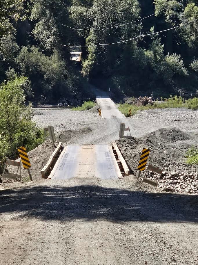 River crossing when leaving. 
