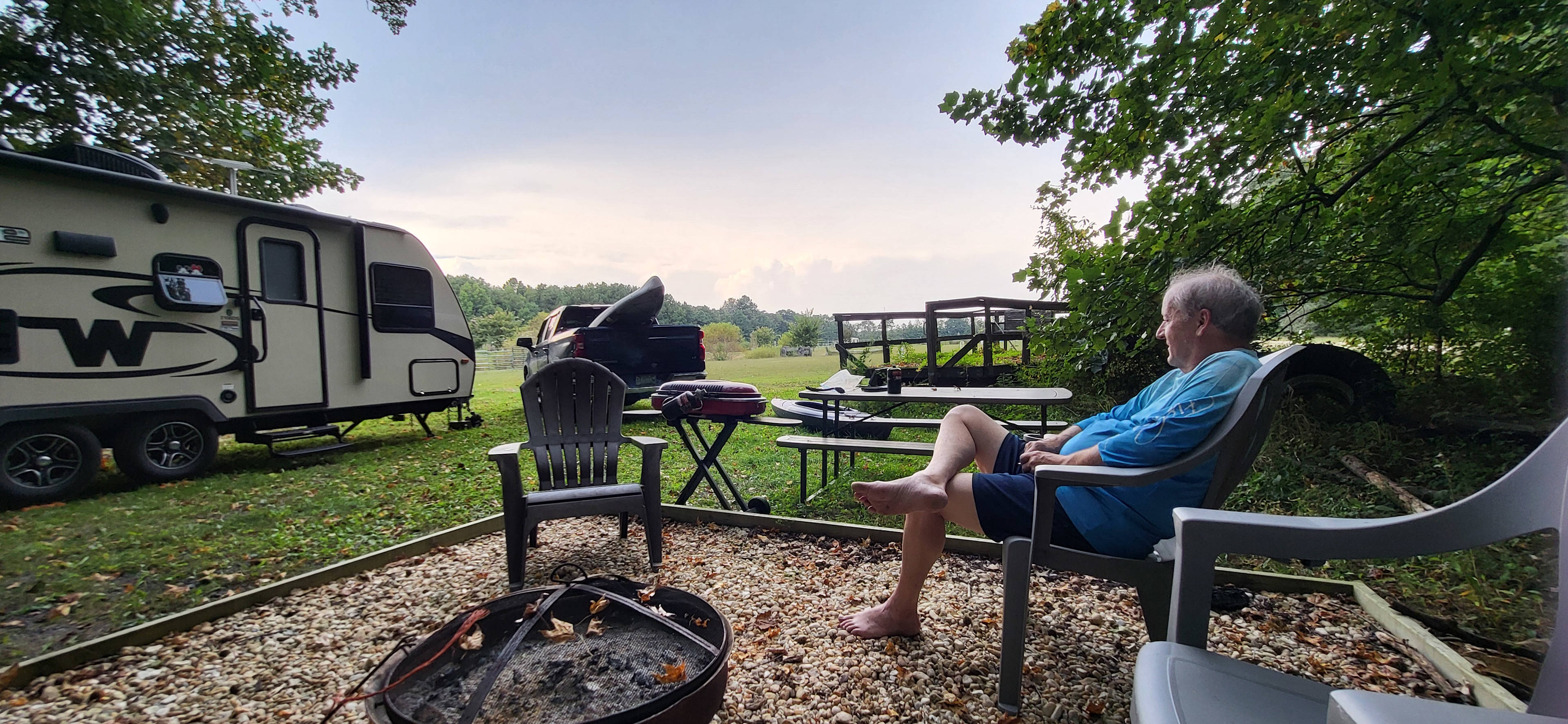 Private camp on horse farm