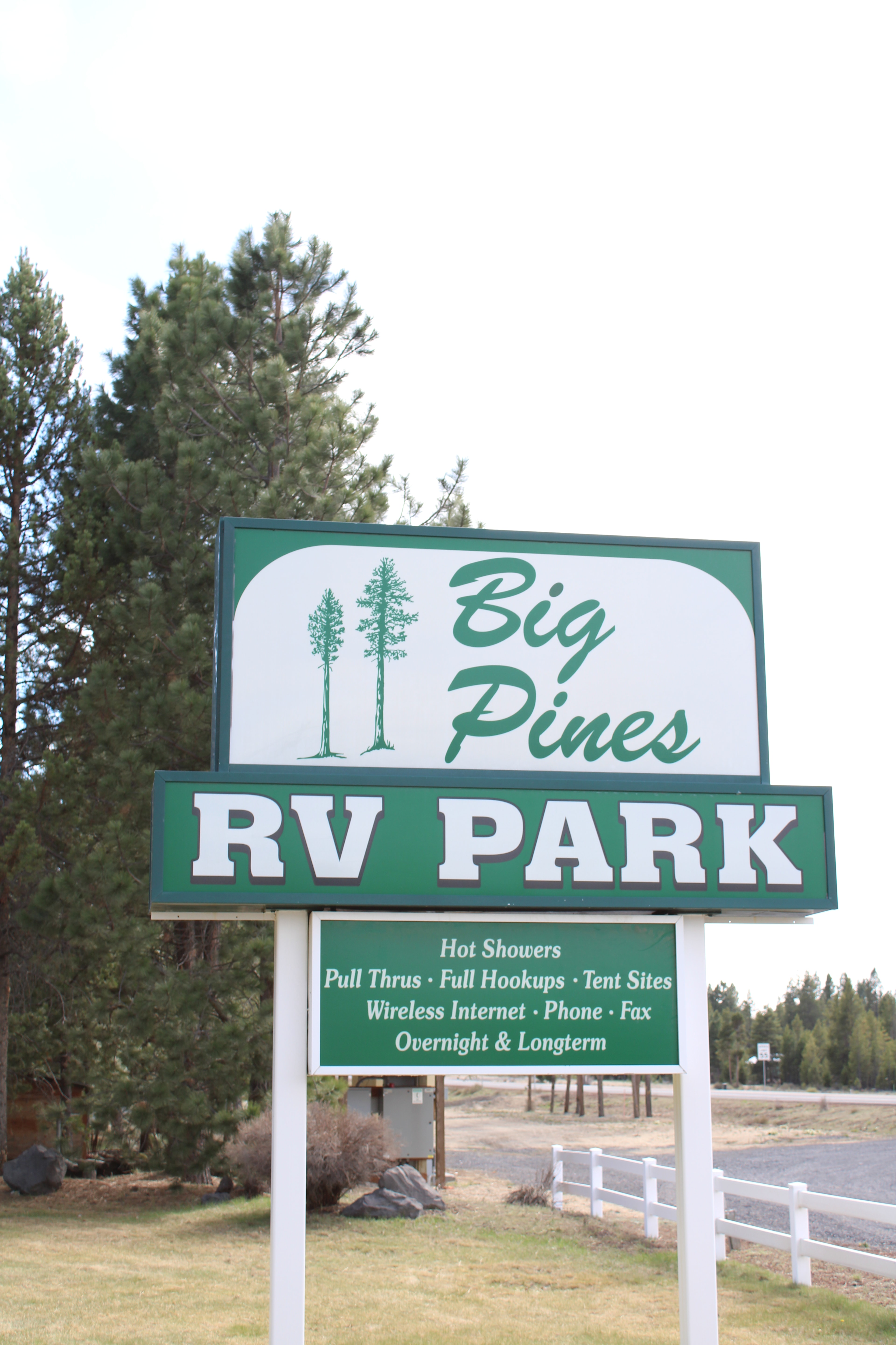 Big Pines RV Park, Crescent, Oregon