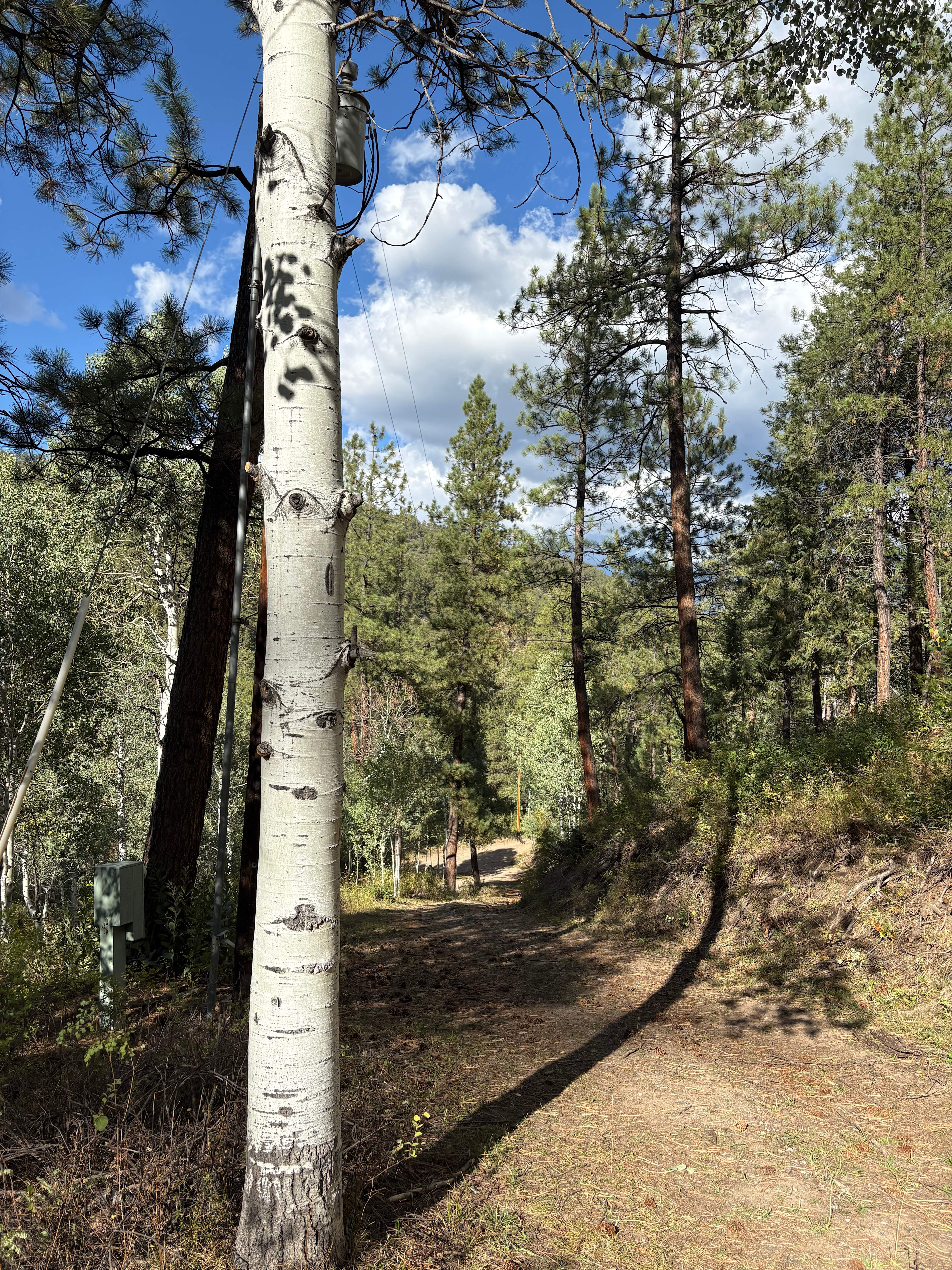 Steep hill to the site