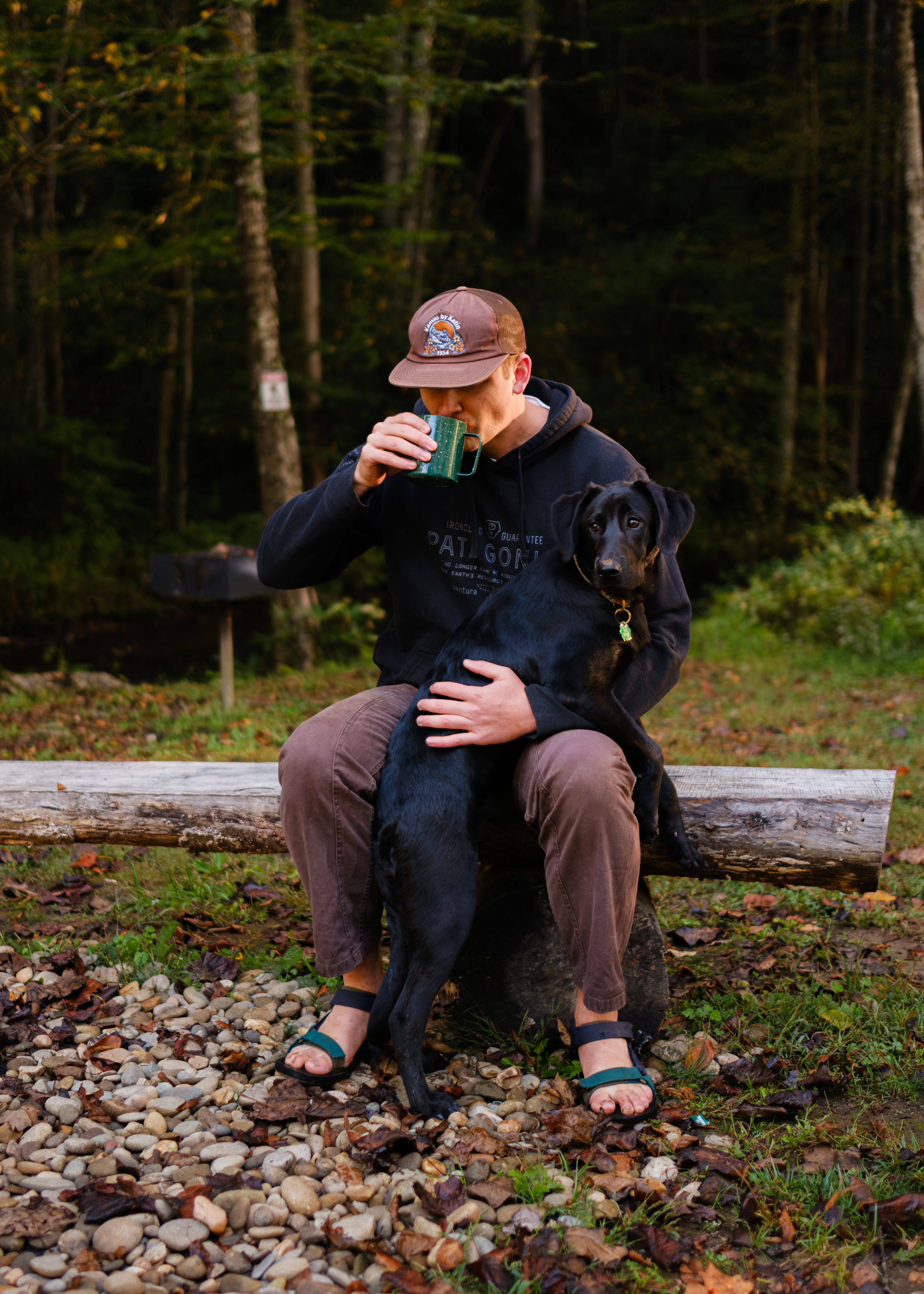 Site 1 - Morning coffee with the pup 