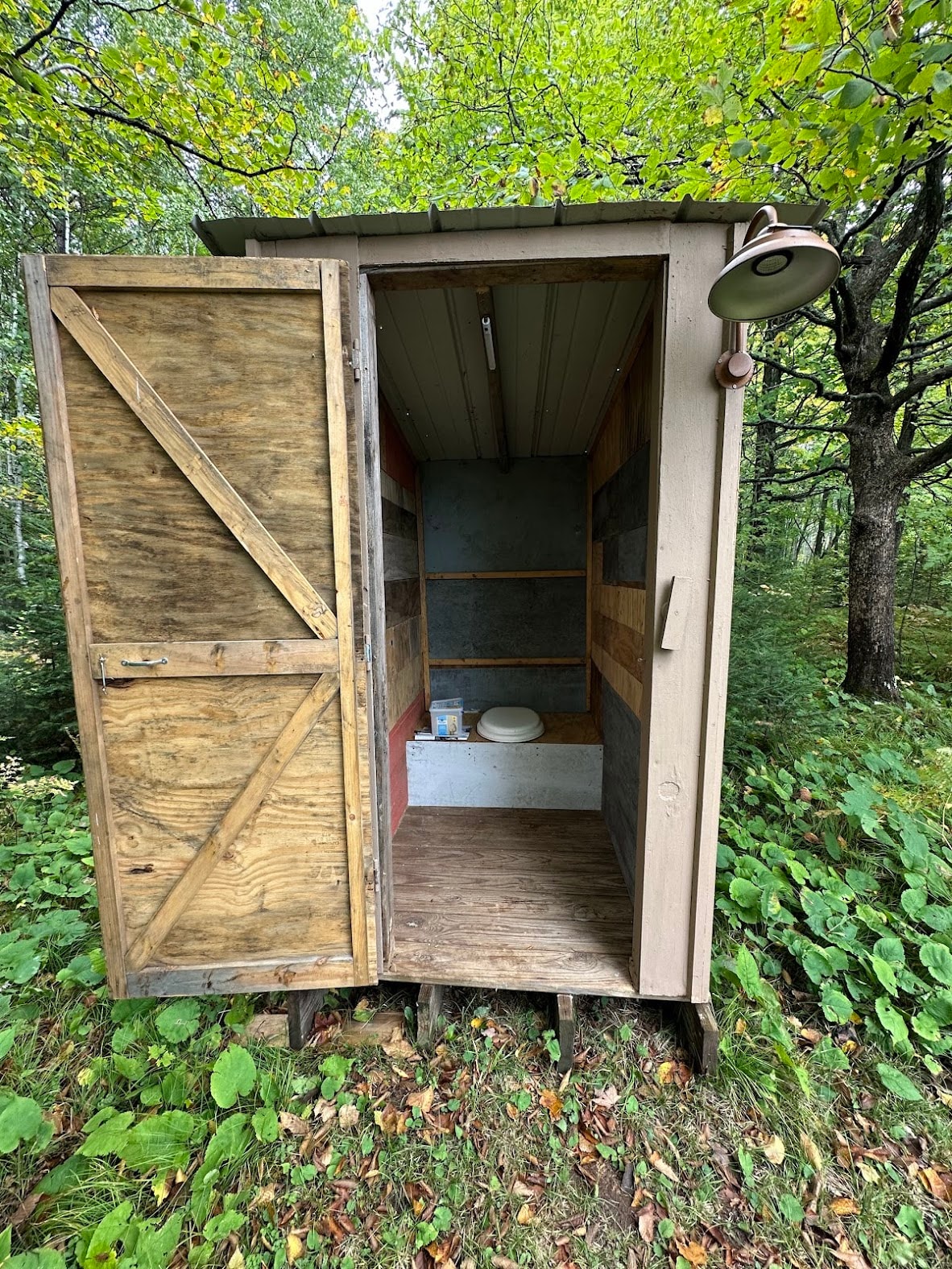Pit toilet just a few steps from the cabin