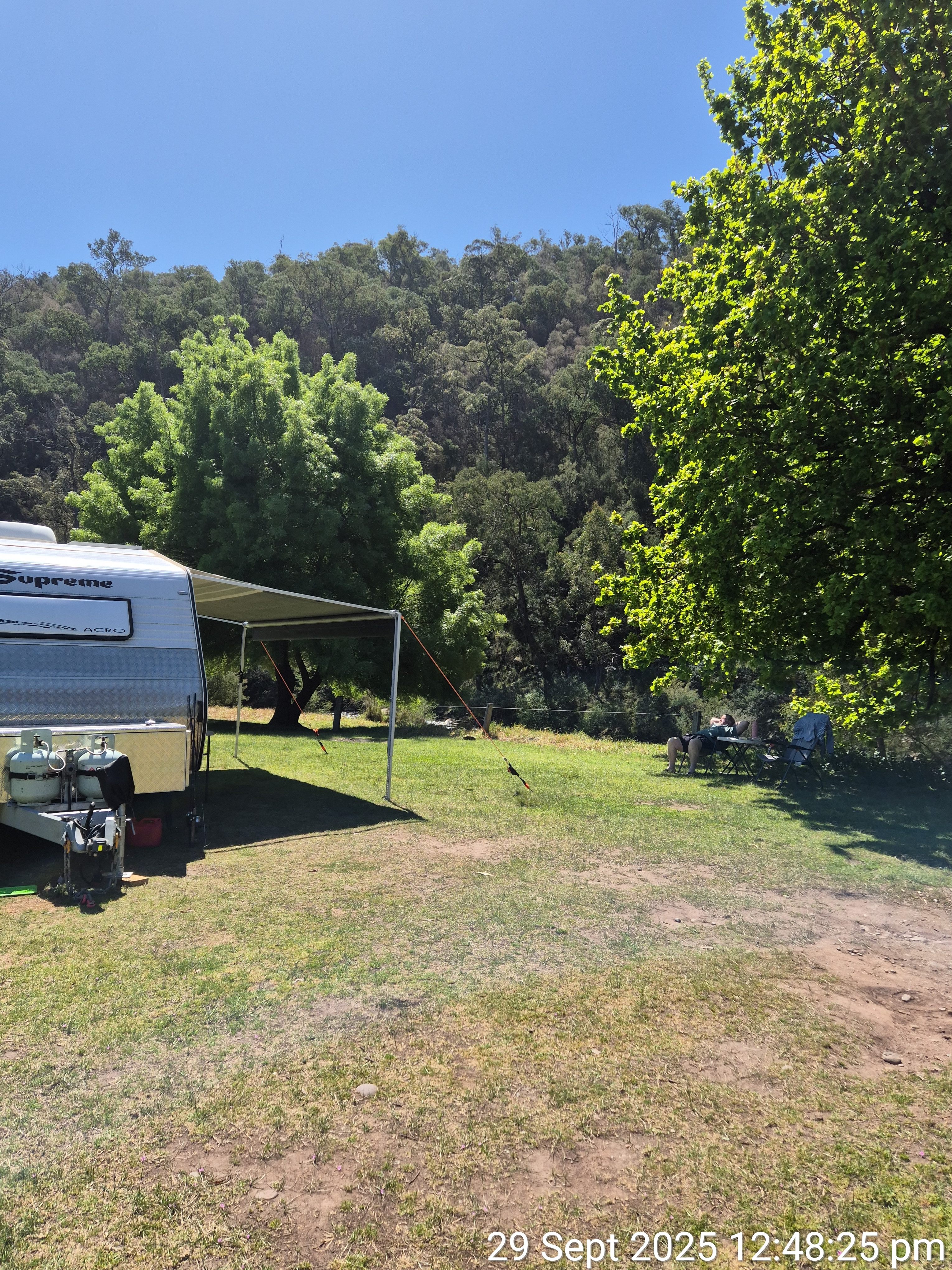 Camping sites, non powered. Powered more compact