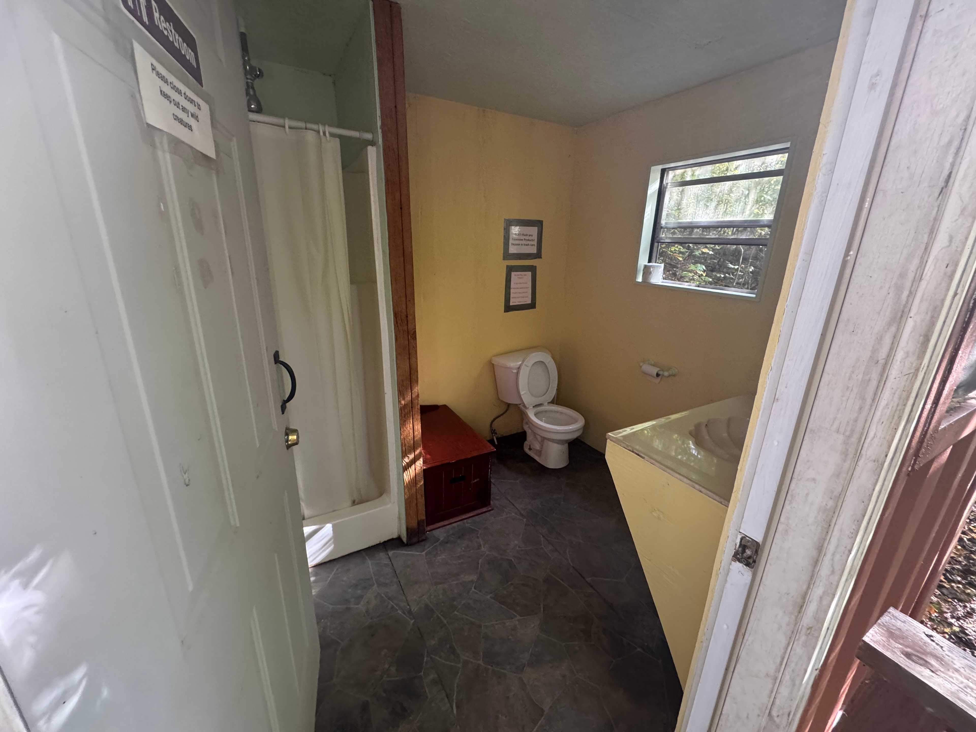 End Bathroom View (One of 3 Bathrooms in the bath house.)