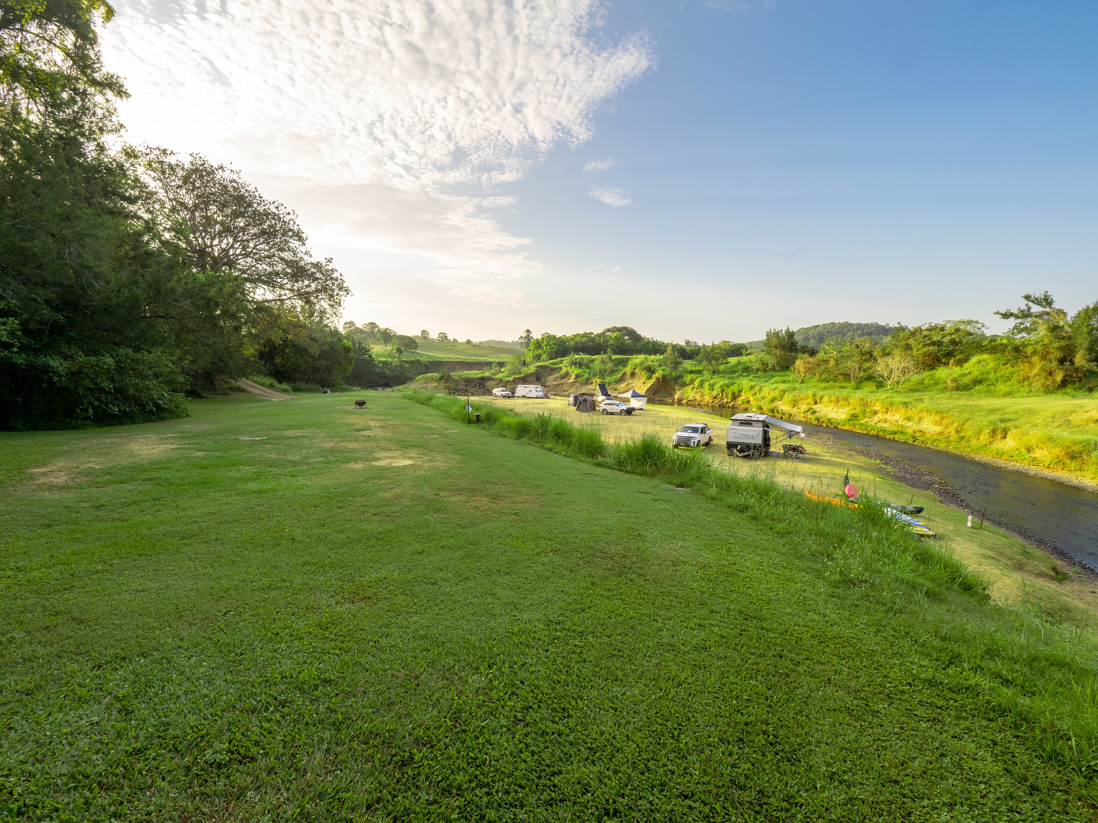 The two upper pads also provide a great camp site as the look down on the river from a higher vantage.