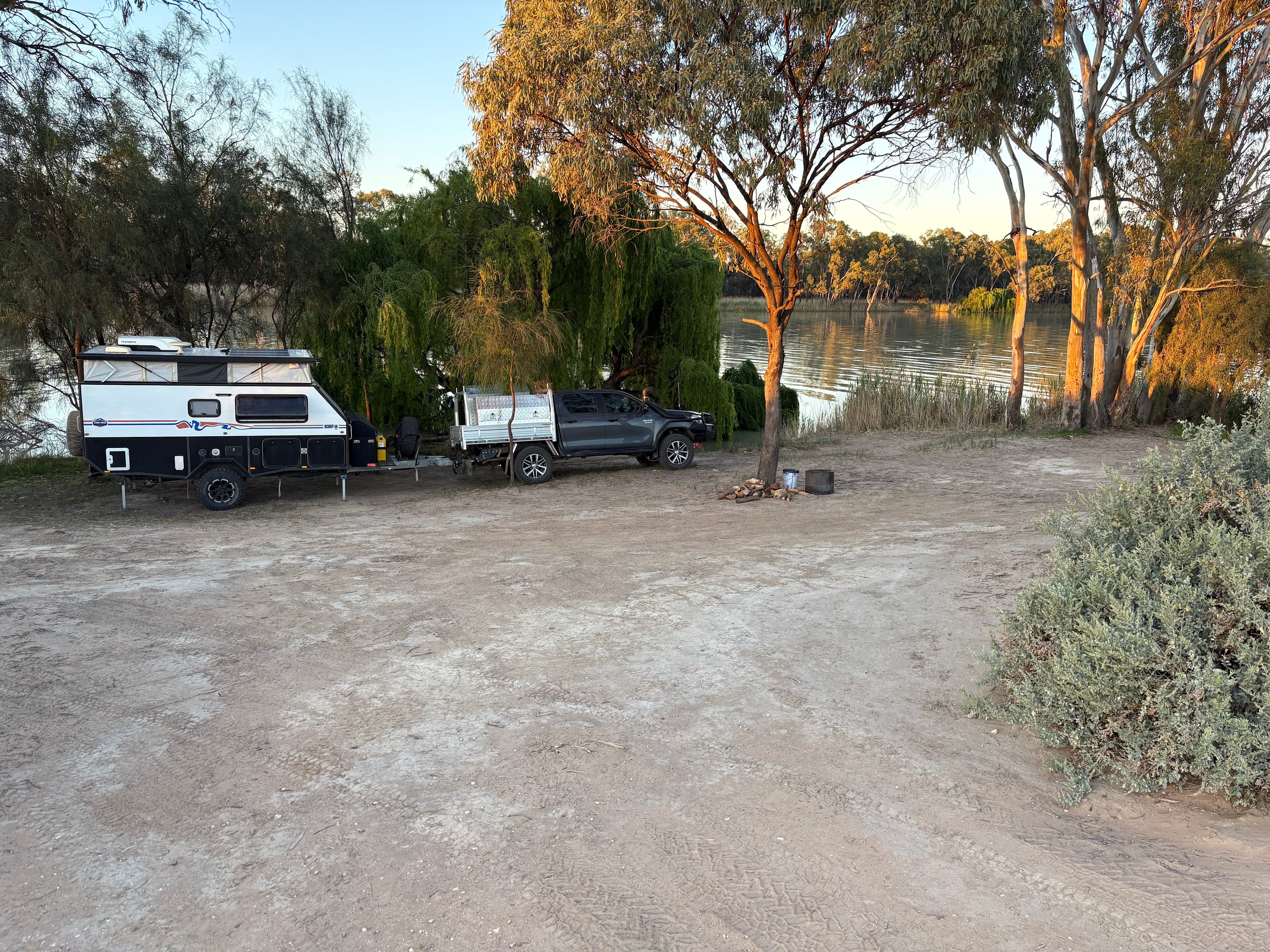 Secluded exclusive river campsite