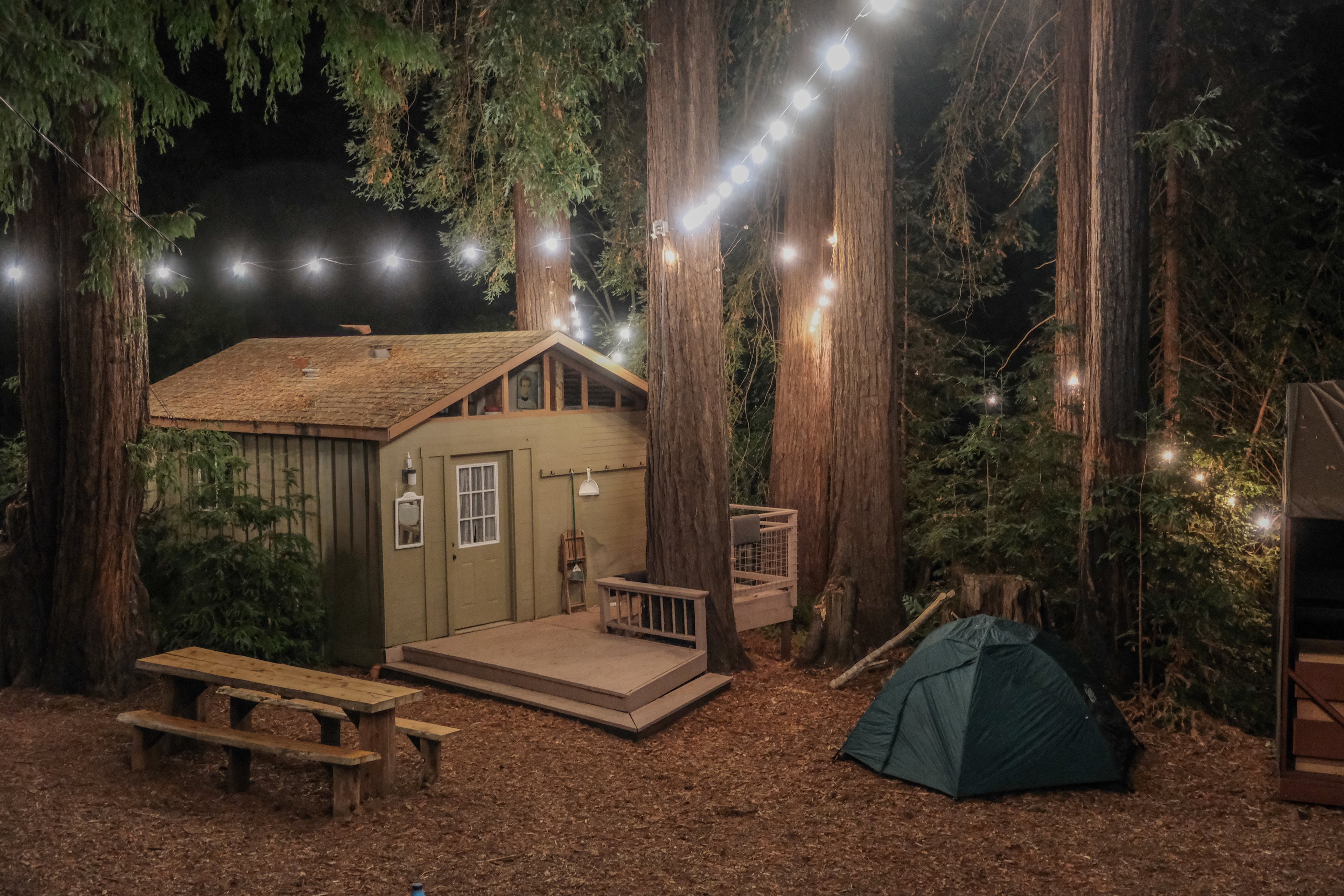 Camping area and owners cabin