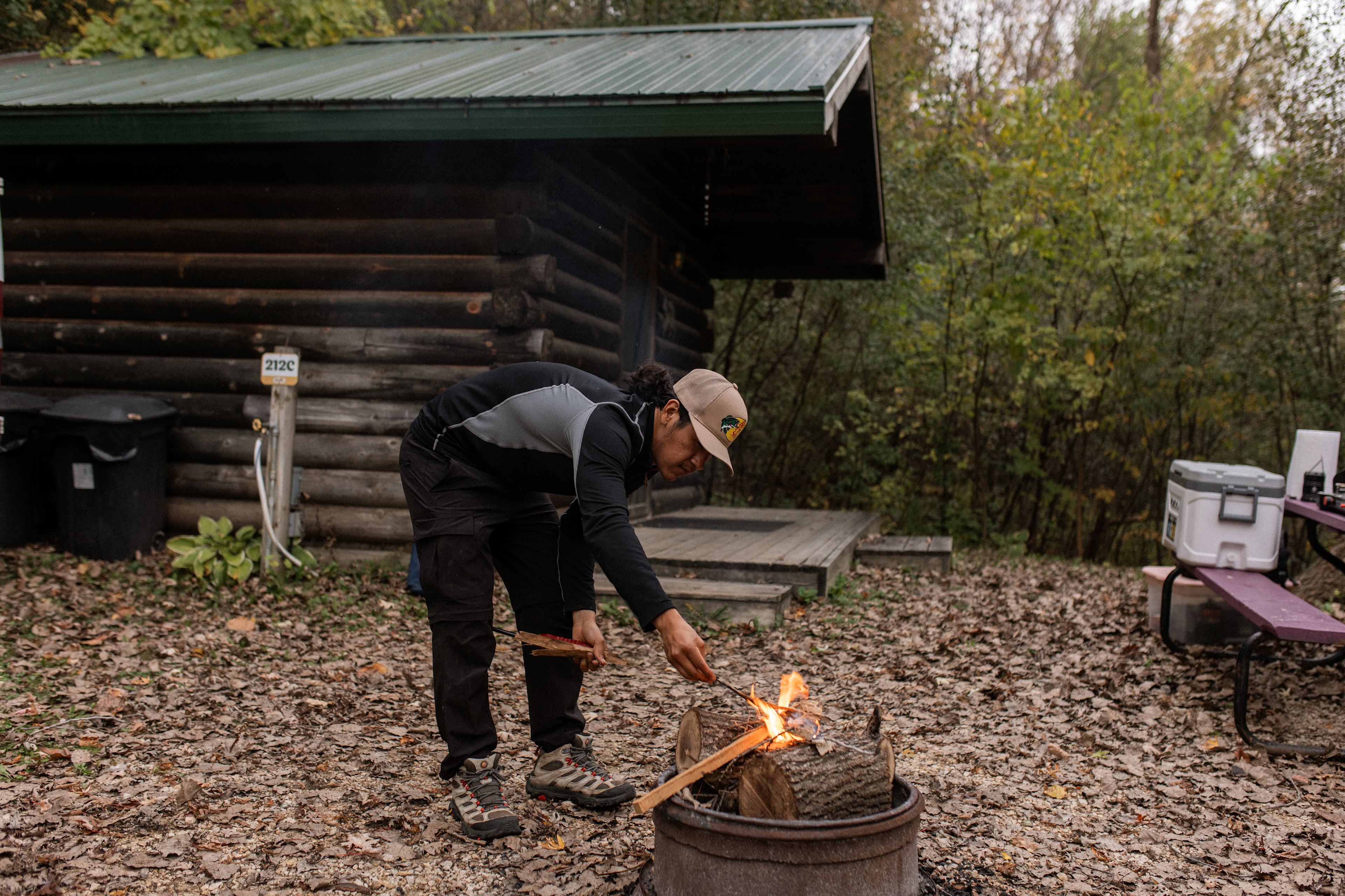The campground provided dry firewood which was easy to ignite!