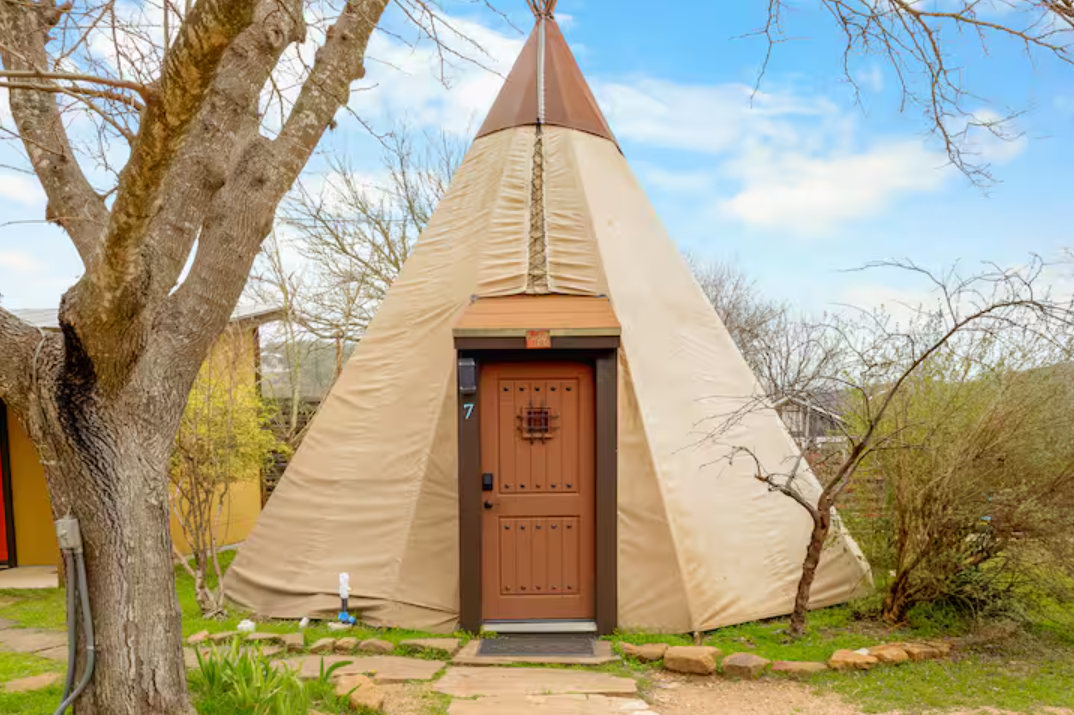 Tipis on the Guadalupe